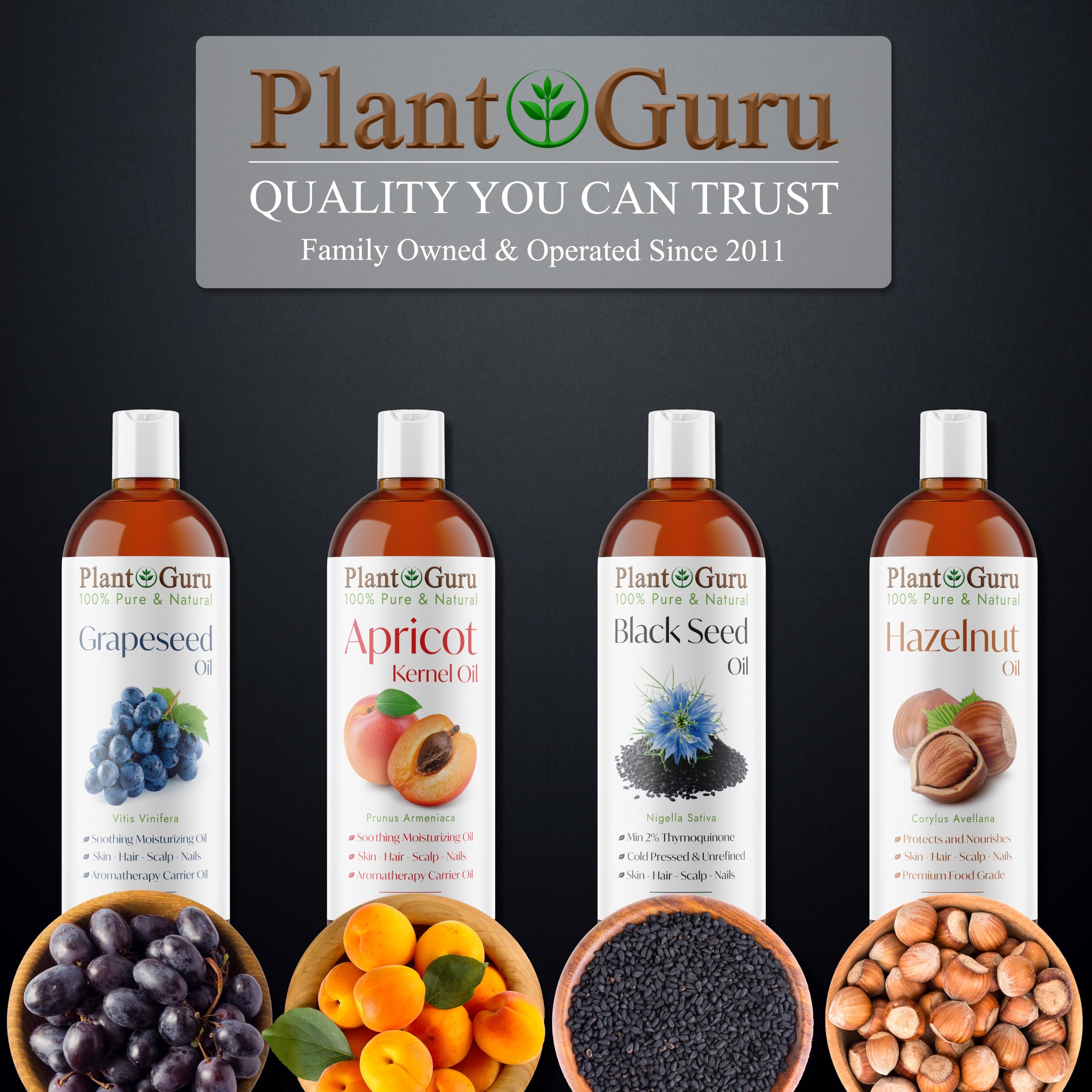 Plant Guru Hazelnut Oil packaging idea, easy to add to routines.