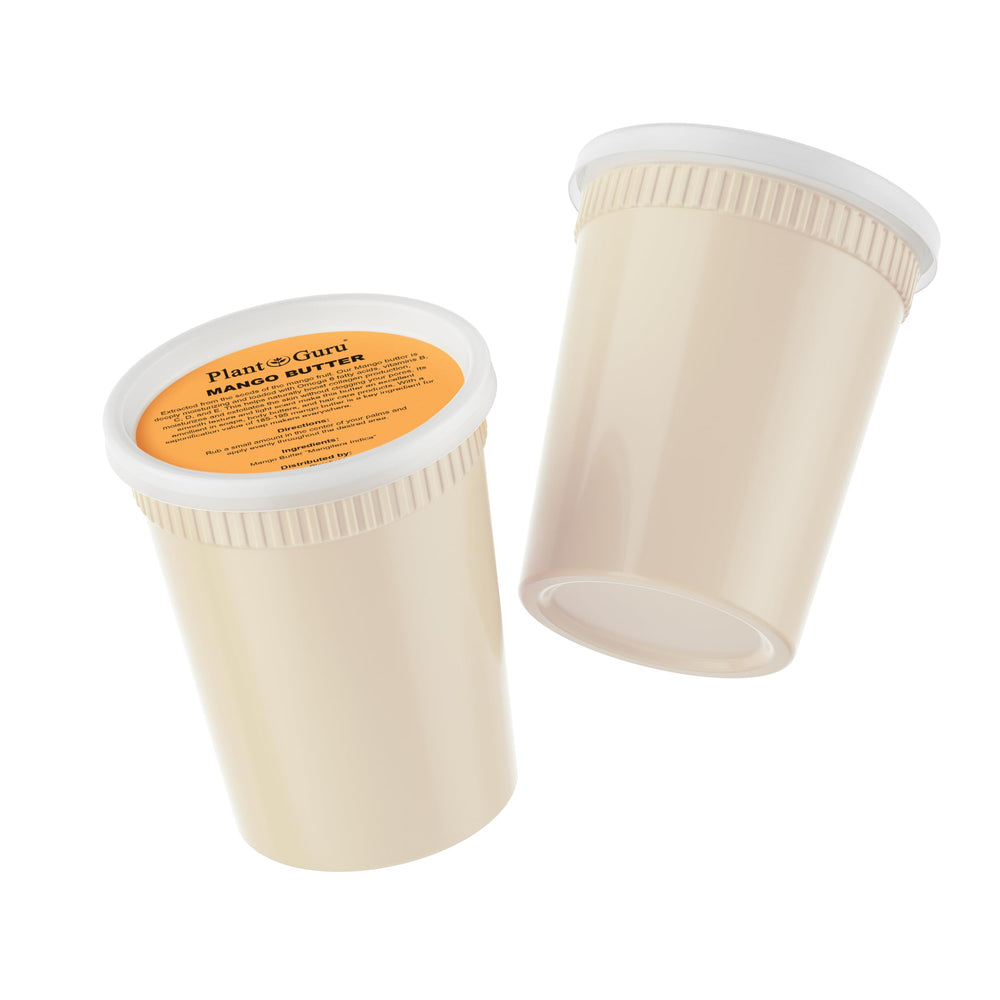 Plant Guru Mango Butter jar side view, natural emollient for daily body care.