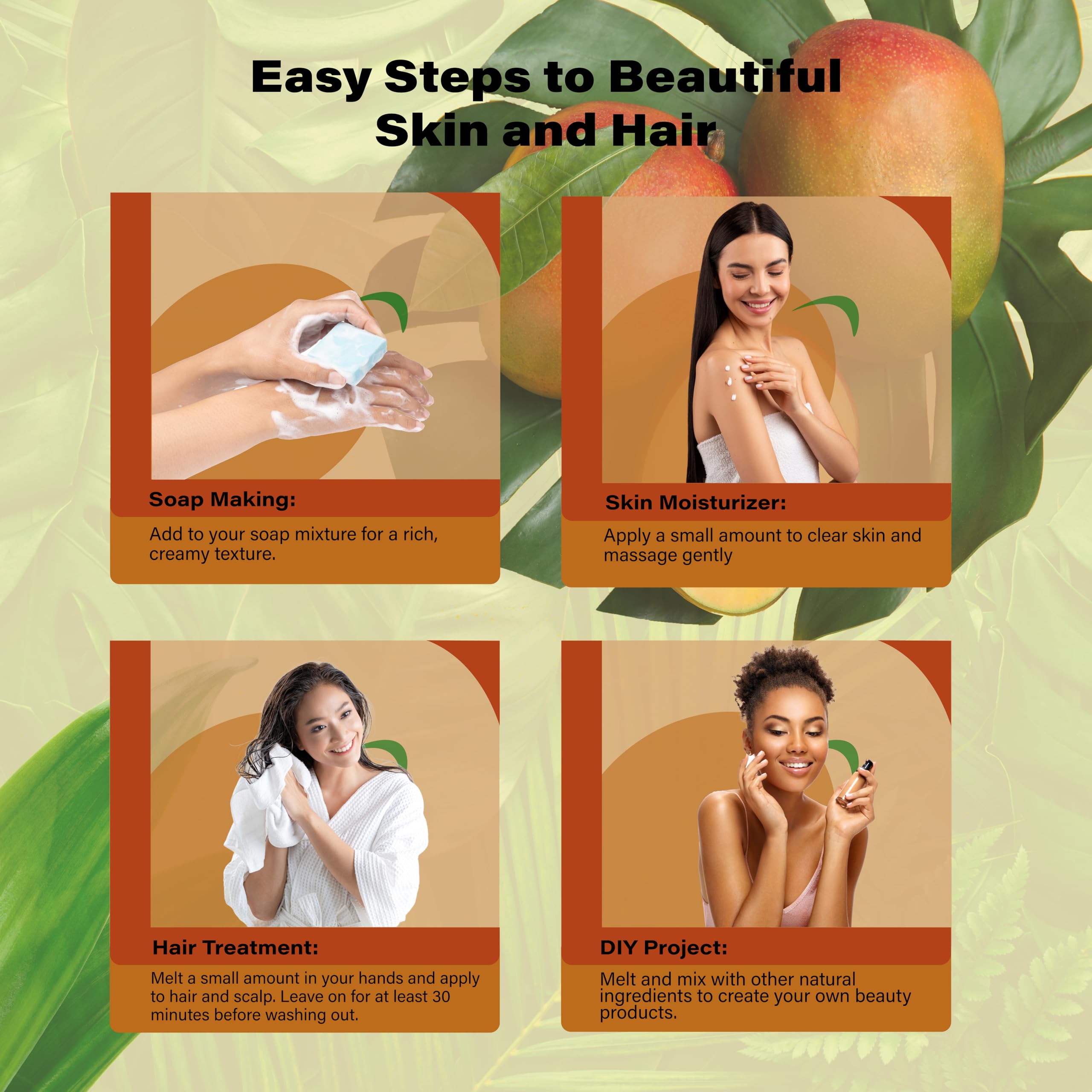 Plant Guru mango butter restore and moisturize for nourished skin and hair