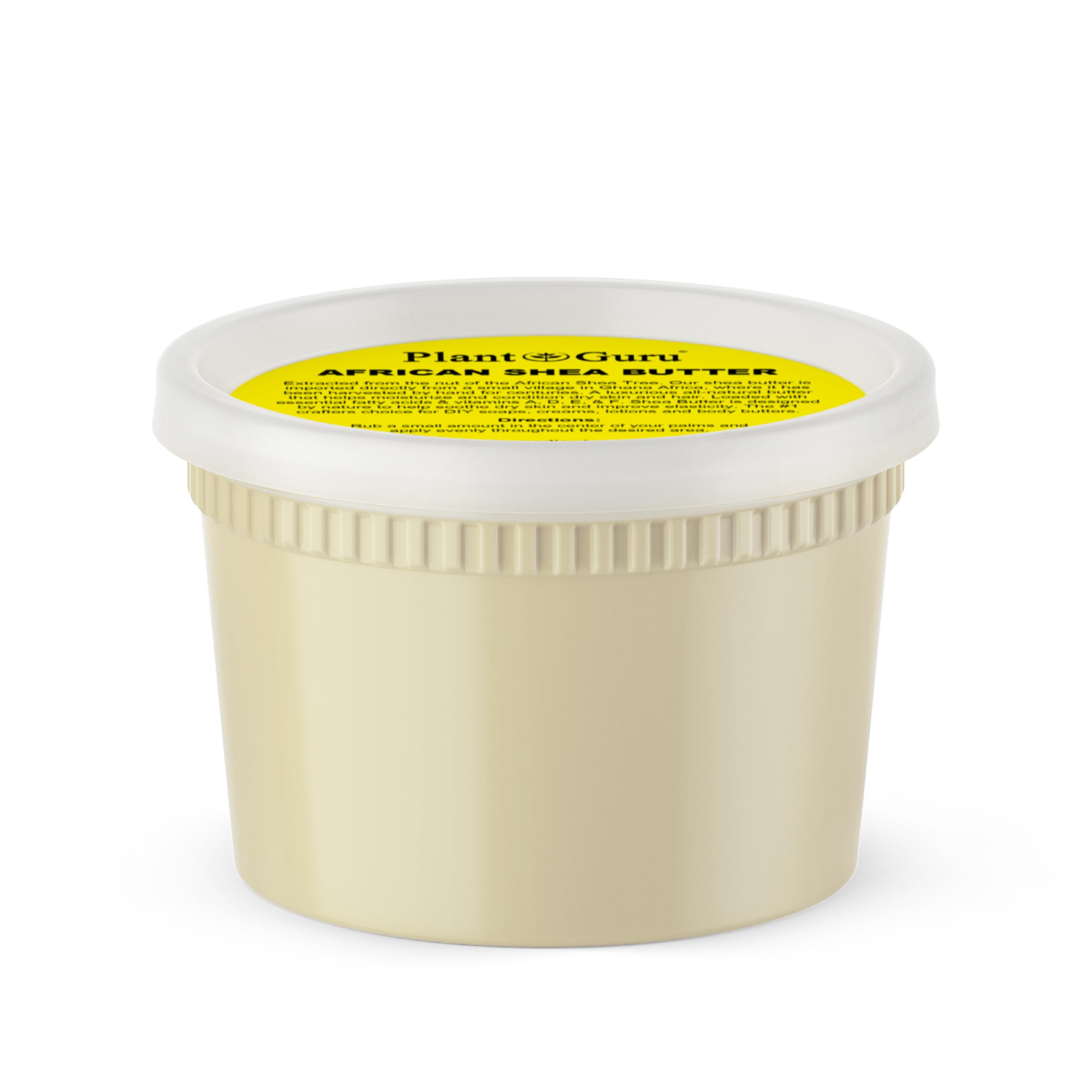 Plant Guru Raw African Shea Butter 16oz jar for deep moisturizing