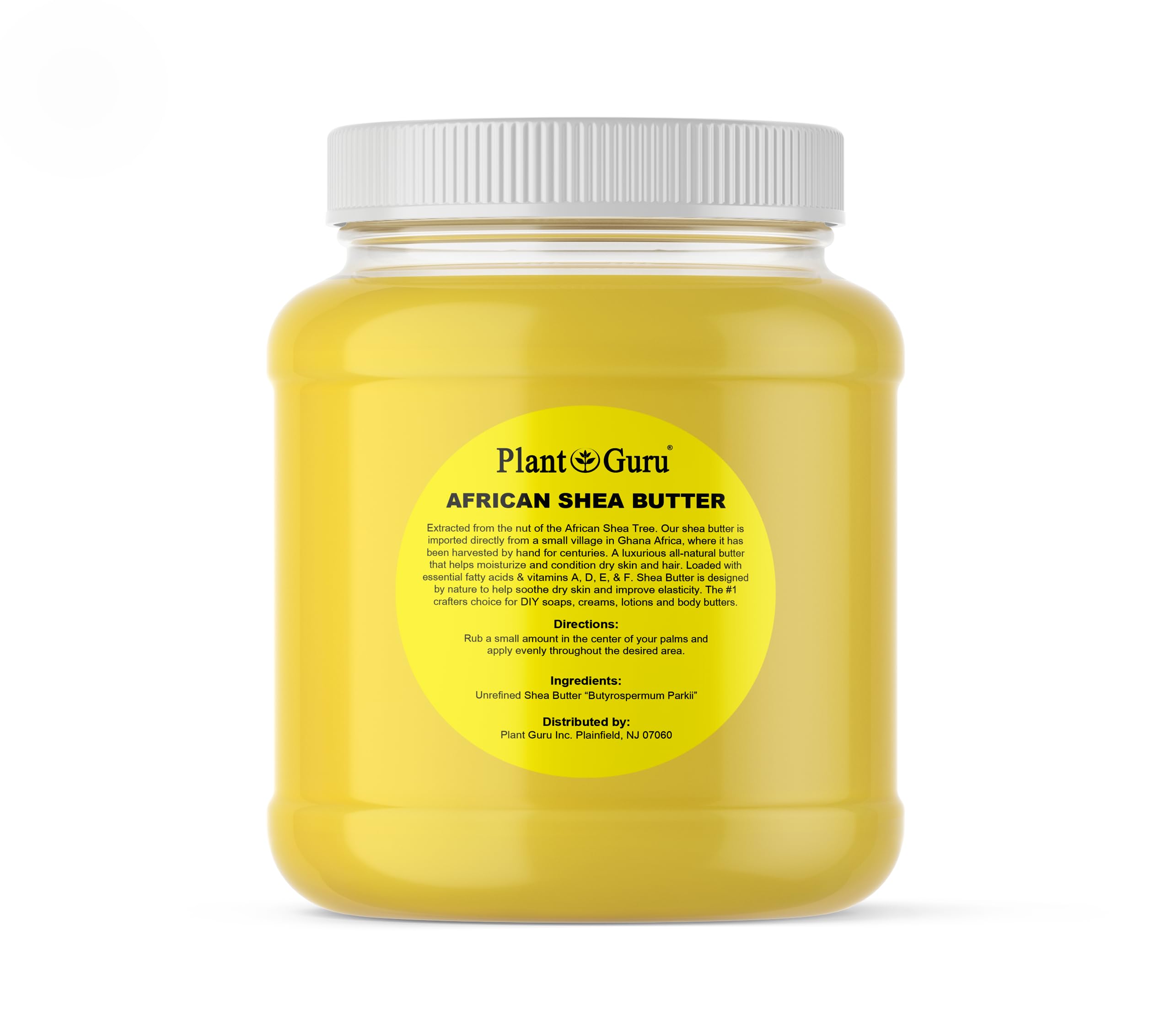 Plant Guru Raw African Shea Butter 3lbs bulk packaging for long-term hydration