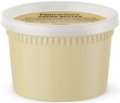 Plant Guru Raw Cocoa Butter 14.5 oz bottle closeup for rich skin hydration
