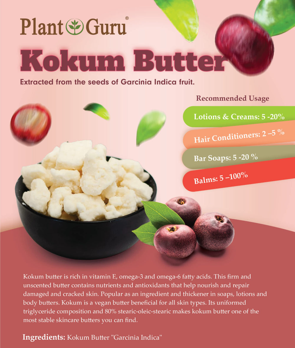 Plant Guru Kokum Butter in hair care formulation for scalp nourishment.