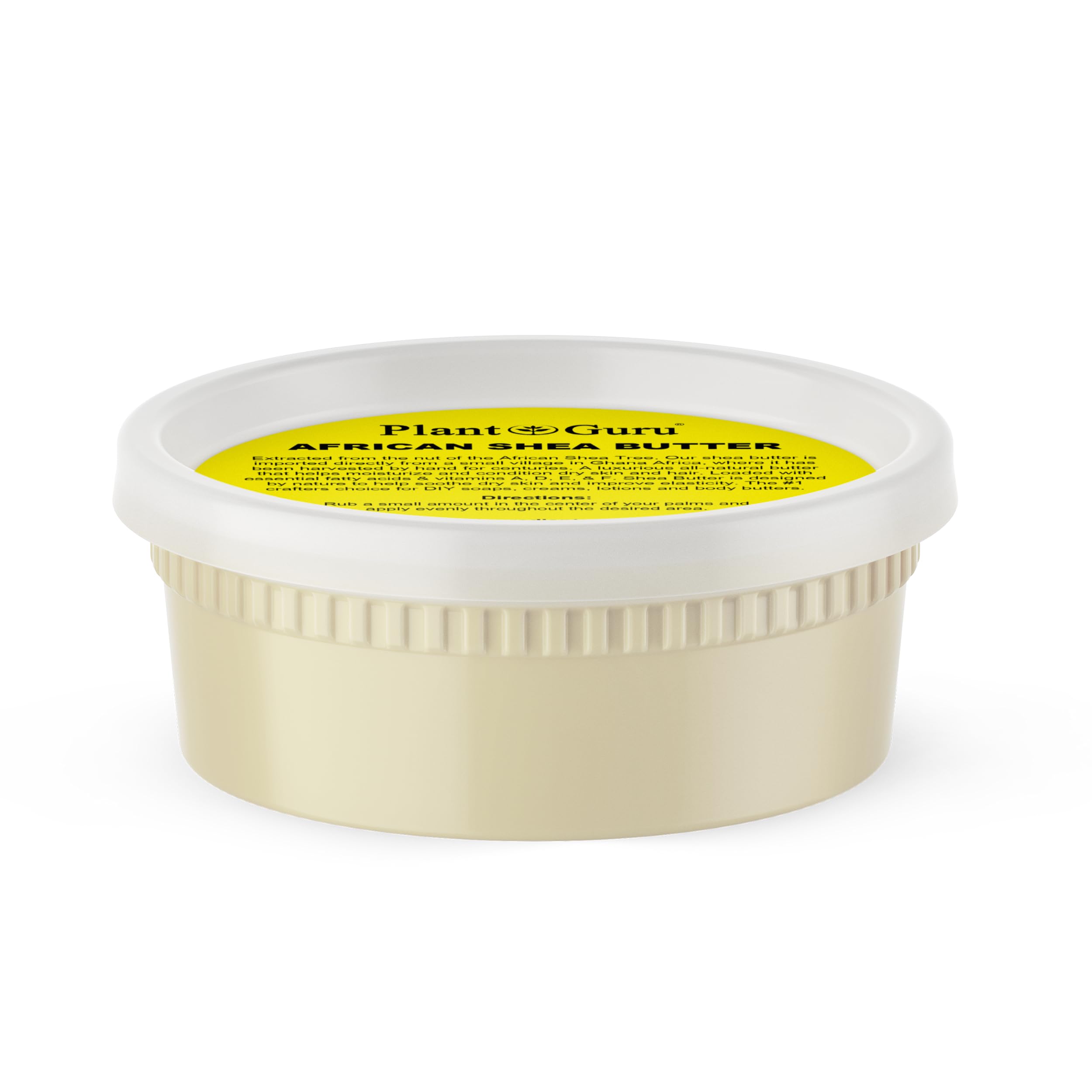 Plant Guru Raw African Shea Butter 8 oz for skin hydration and hair conditioning
