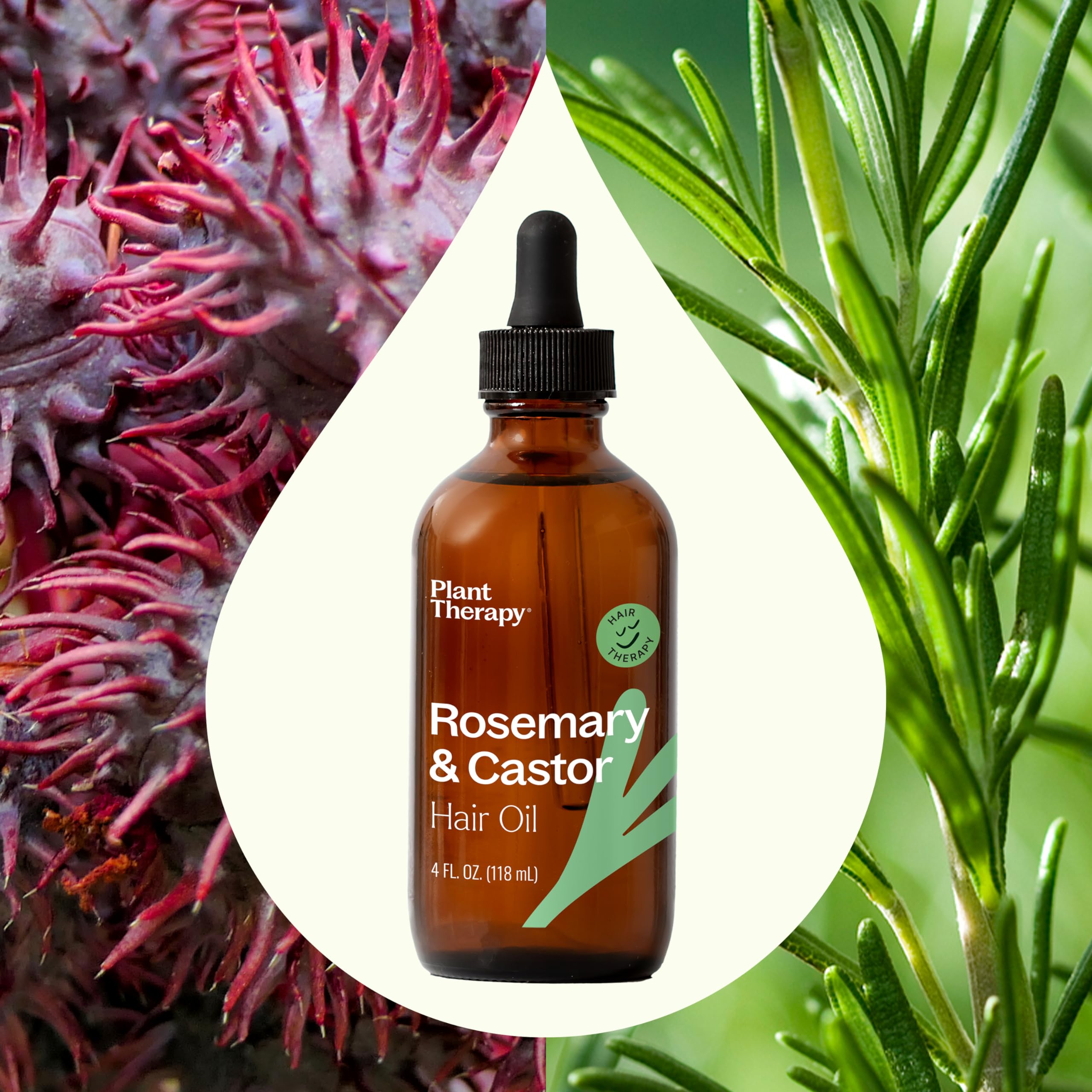 Plant Therapy Castor Oil bottle ready to fortify and strengthen hair.