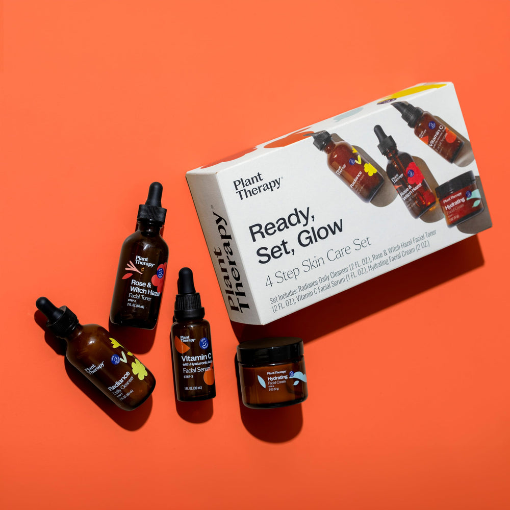 Plant Therapy Ready Set Glow Step 2 toner balances skin after cleansing.