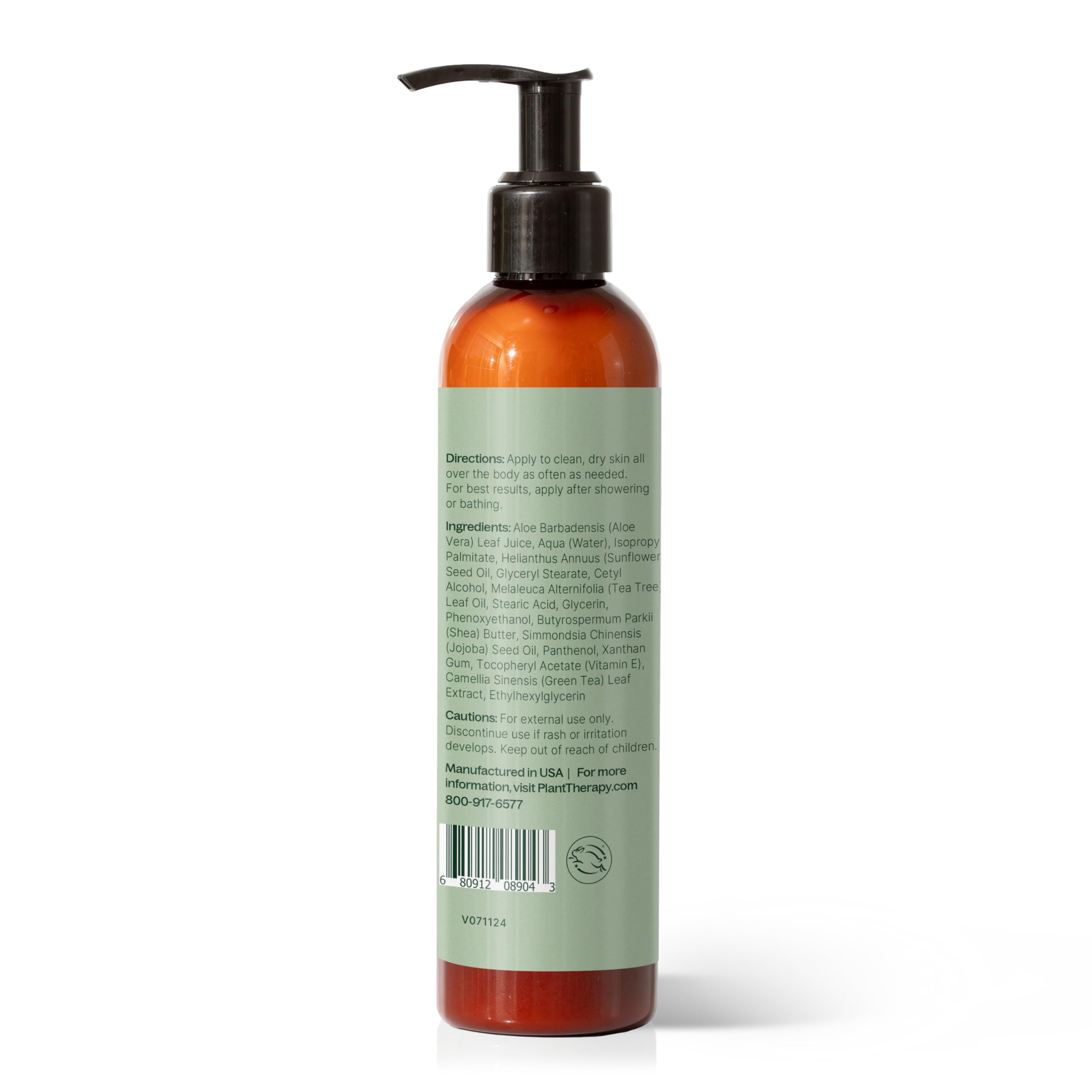 Plant Therapy Tea Tree Body Lotion tea tree essence close-up with fresh fragrance