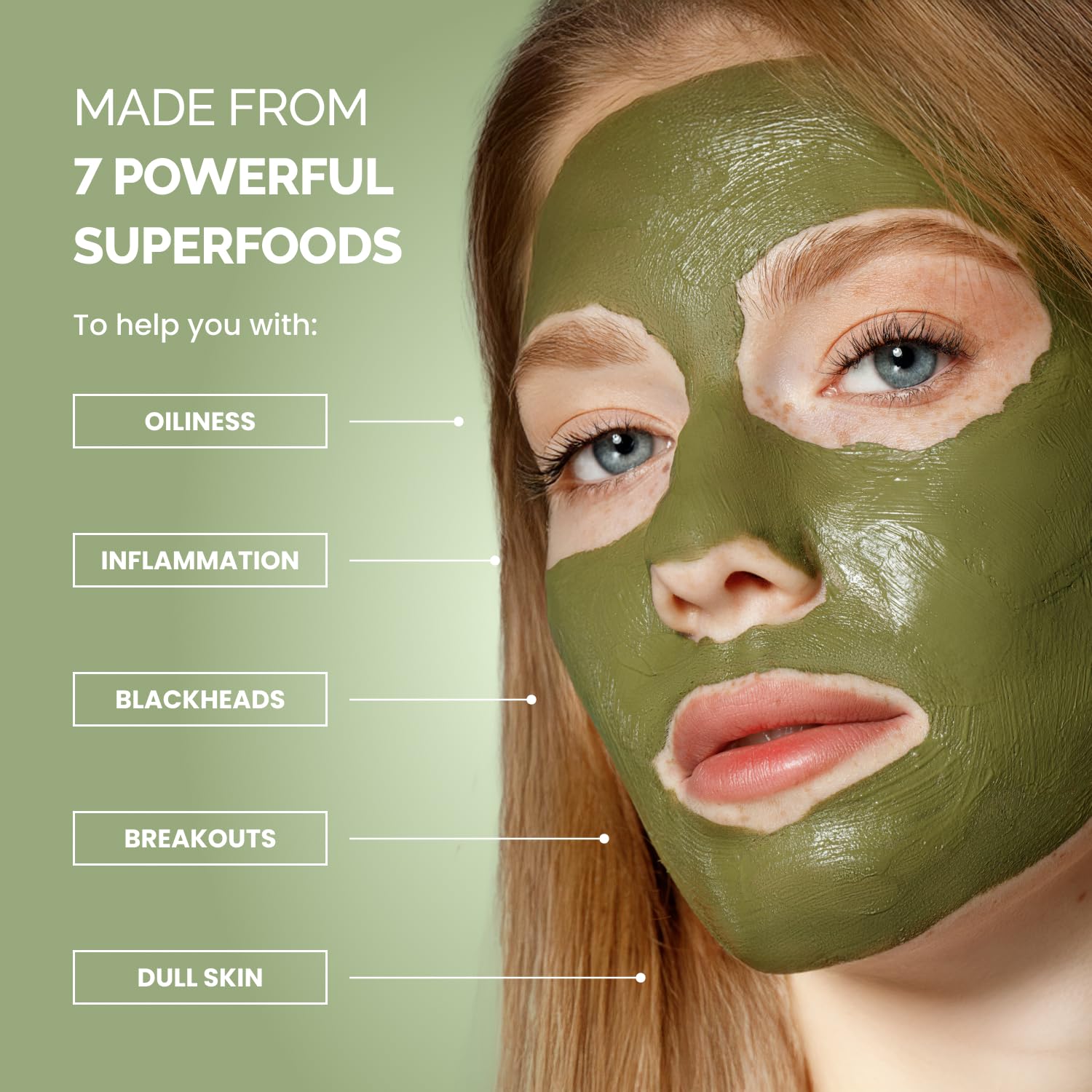 Plantifique Korean Clay Mask applying routine demonstrating a smooth layer for detox.