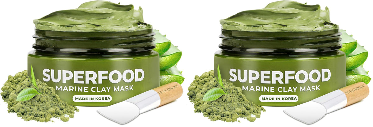 Plantifique Korean Clay Mask packaging highlights vegan formula for face and body.