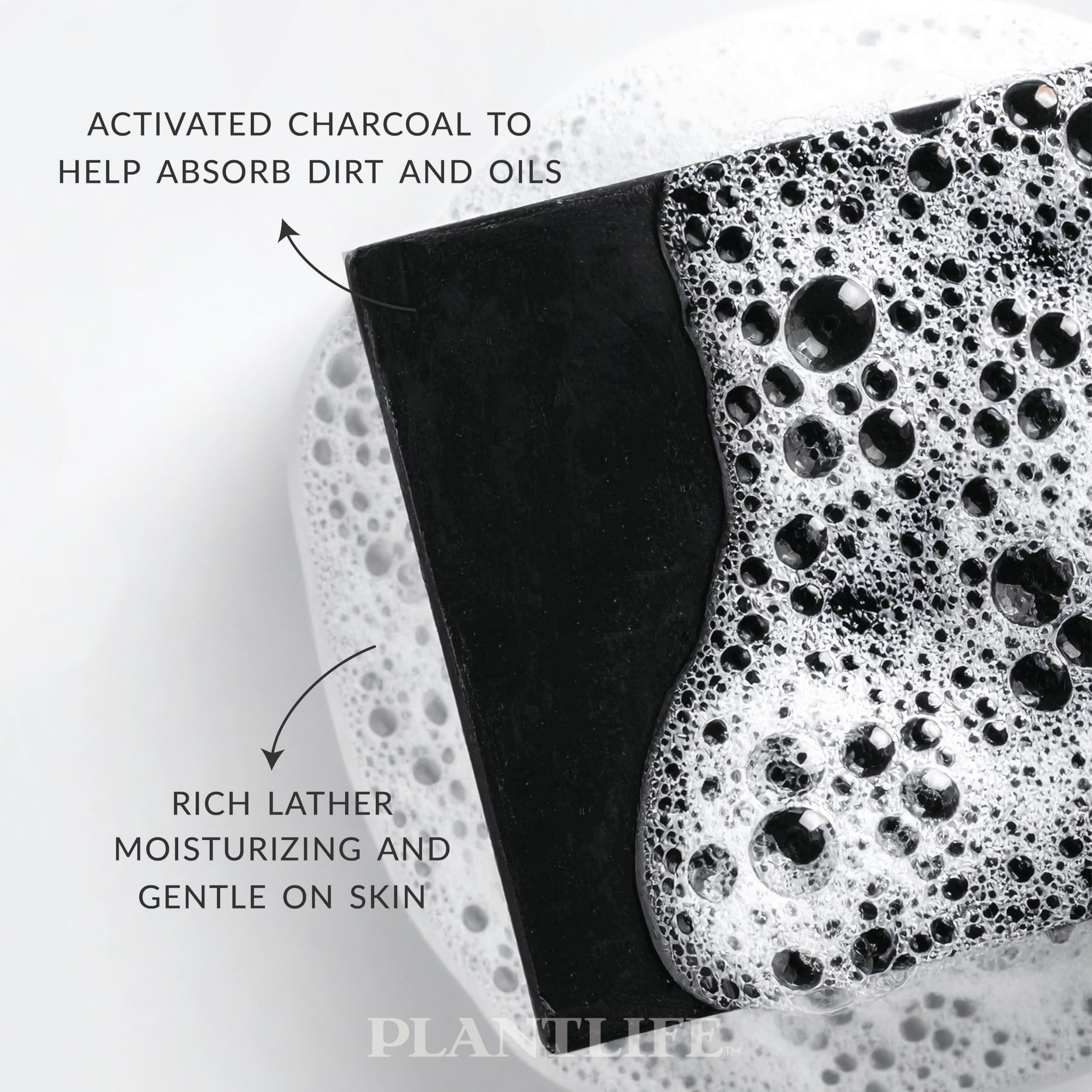 Ingredients highlight plant-based oils and pure essential oils for cleansing.
