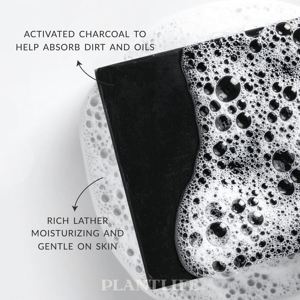 Ingredients highlight plant-based oils and pure essential oils for cleansing.