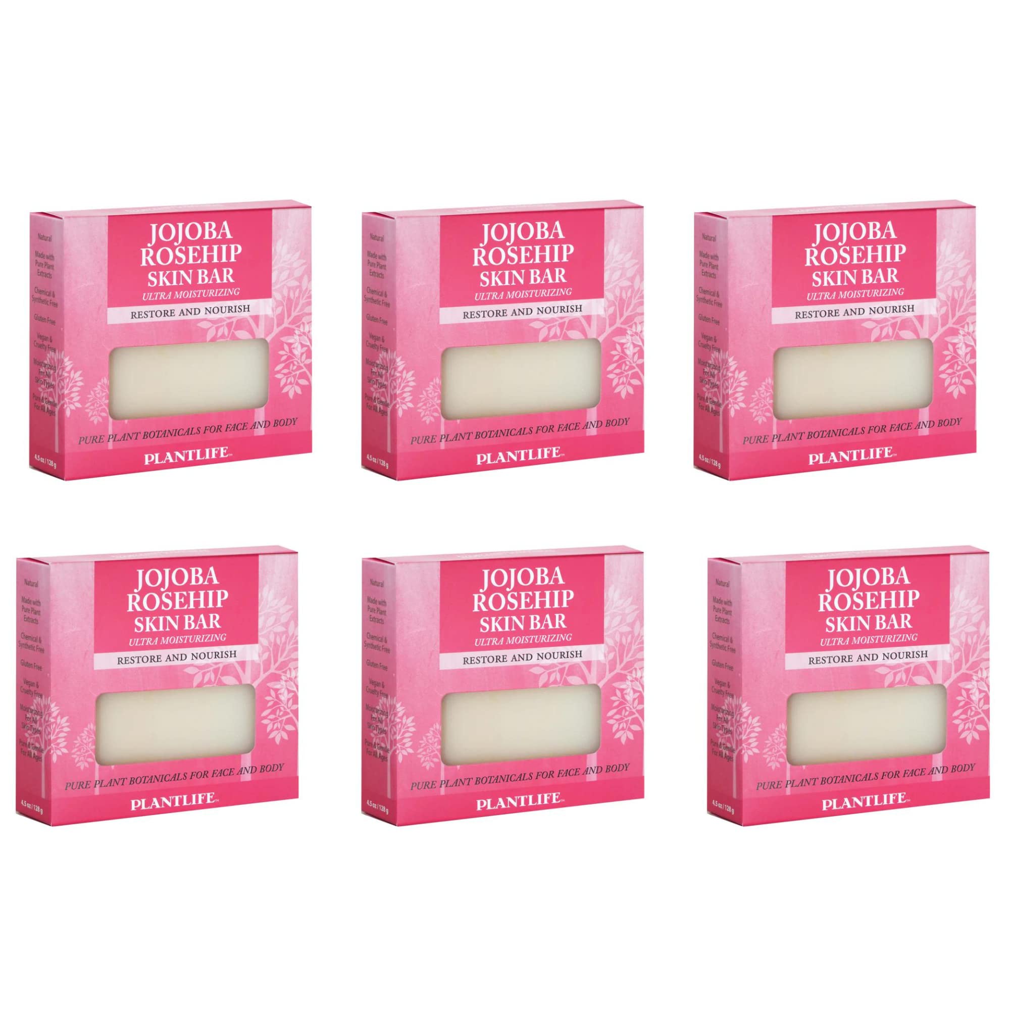 Plantlife Jojoba Rosehip bar soap with creamy lather for daily moisturizing