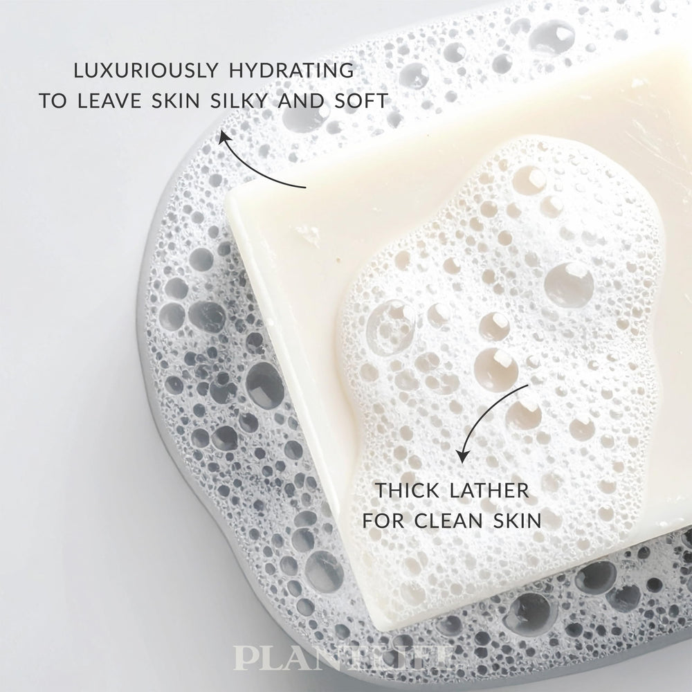 Plantlife Jojoba Rosehip bar soap providing renewing nourishment for dry skin