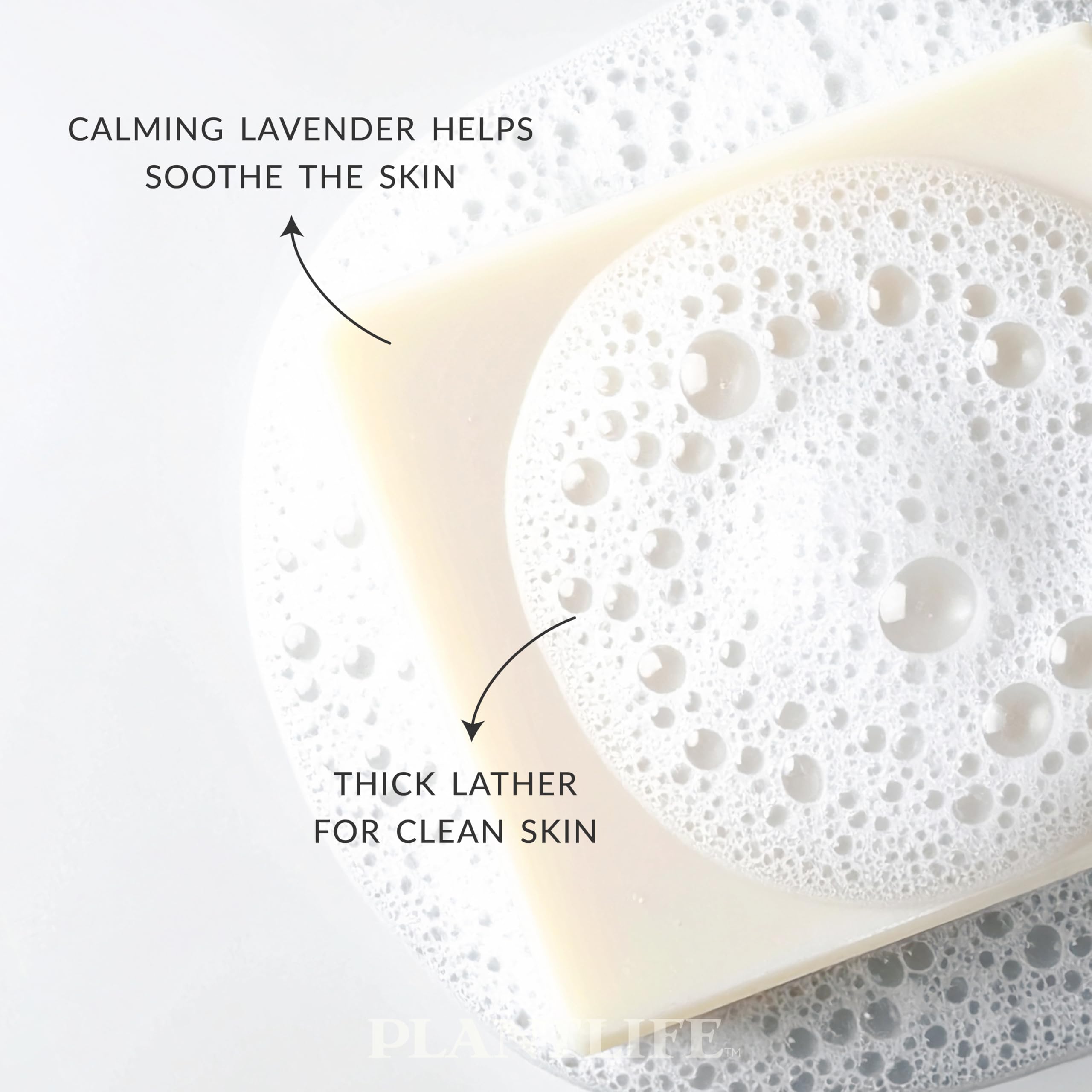 Plantlife Lavender soap bar made in California, crafted with plant-based ingredients.