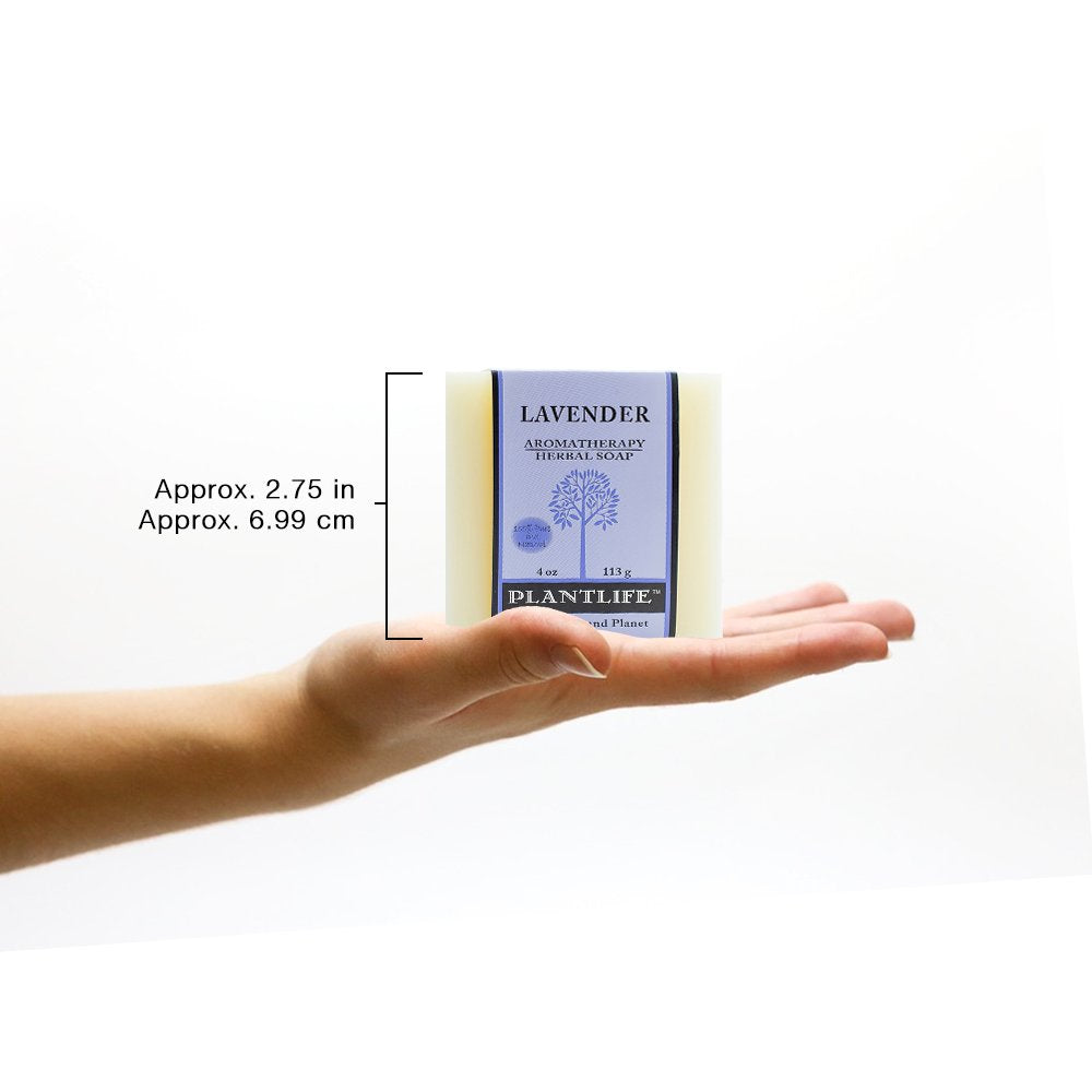 Plantlife Lavender soap soothing skin with plant-based botanicals and hydration.