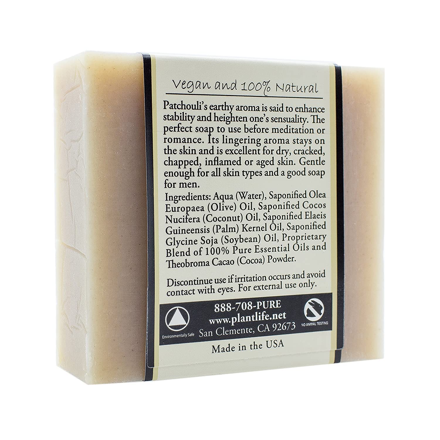 Plantlife Patchouli 3-Pack Bar Soap meditation mood for calm self-care.