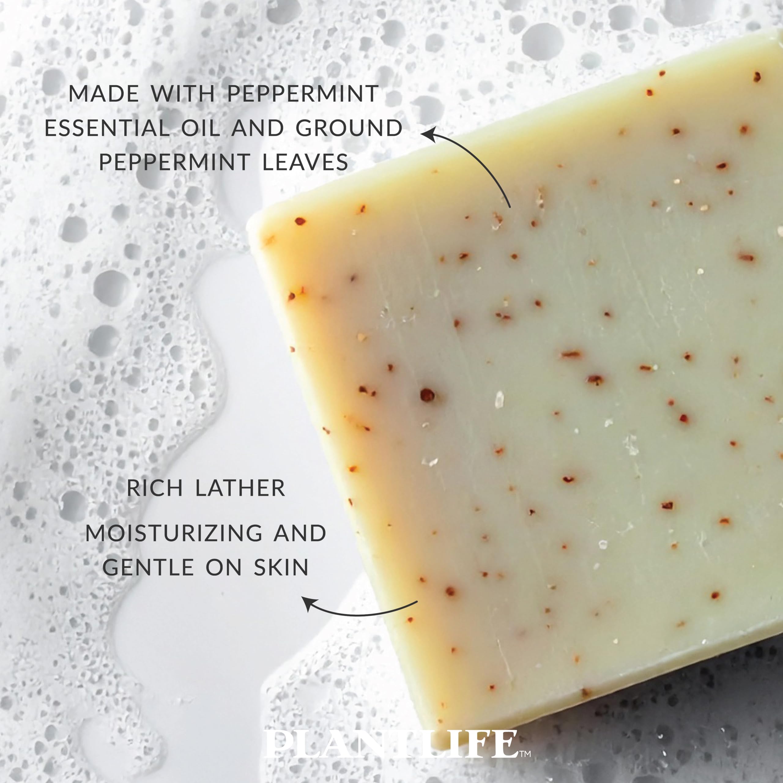 Label showcasing organic botanicals and plant oils in the blend