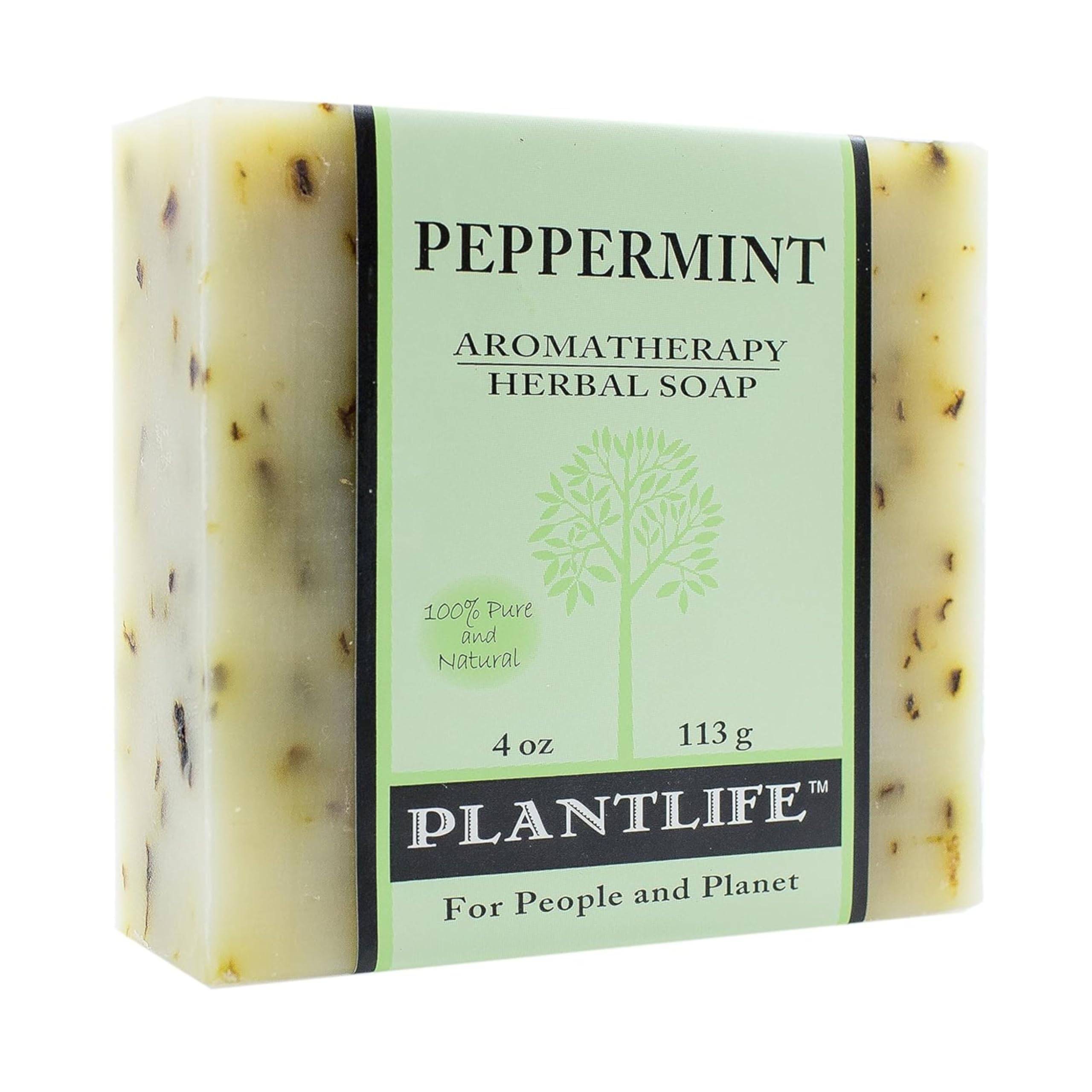 Plantlife Peppermint Bar Soap wrapped for daily use and gifting