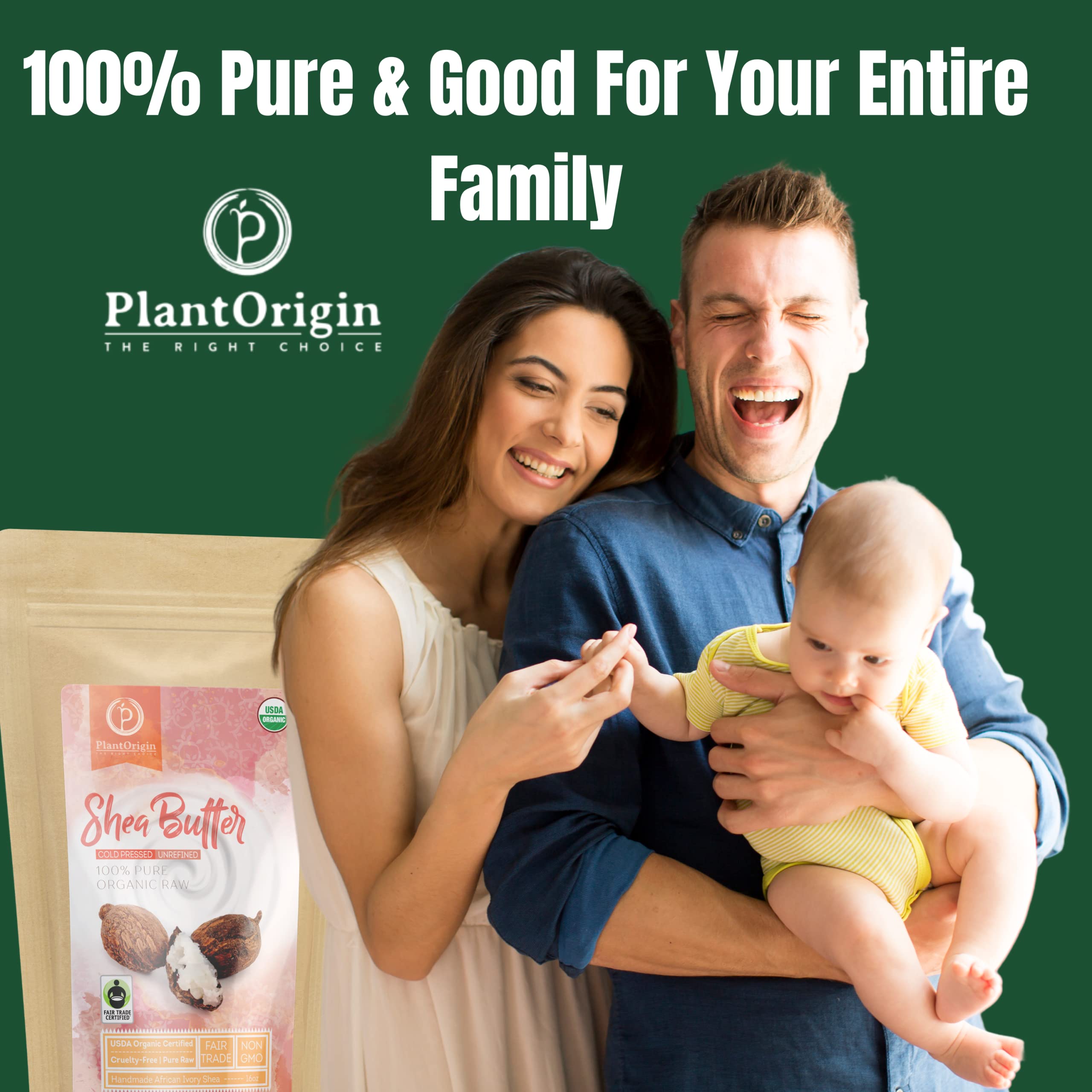 PLANTORIGIN Shea Butter used as hair conditioner for smoother, manageable curls.