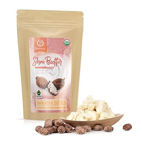 PLANTORIGIN Shea Butter raw ivory block for skin hydration.