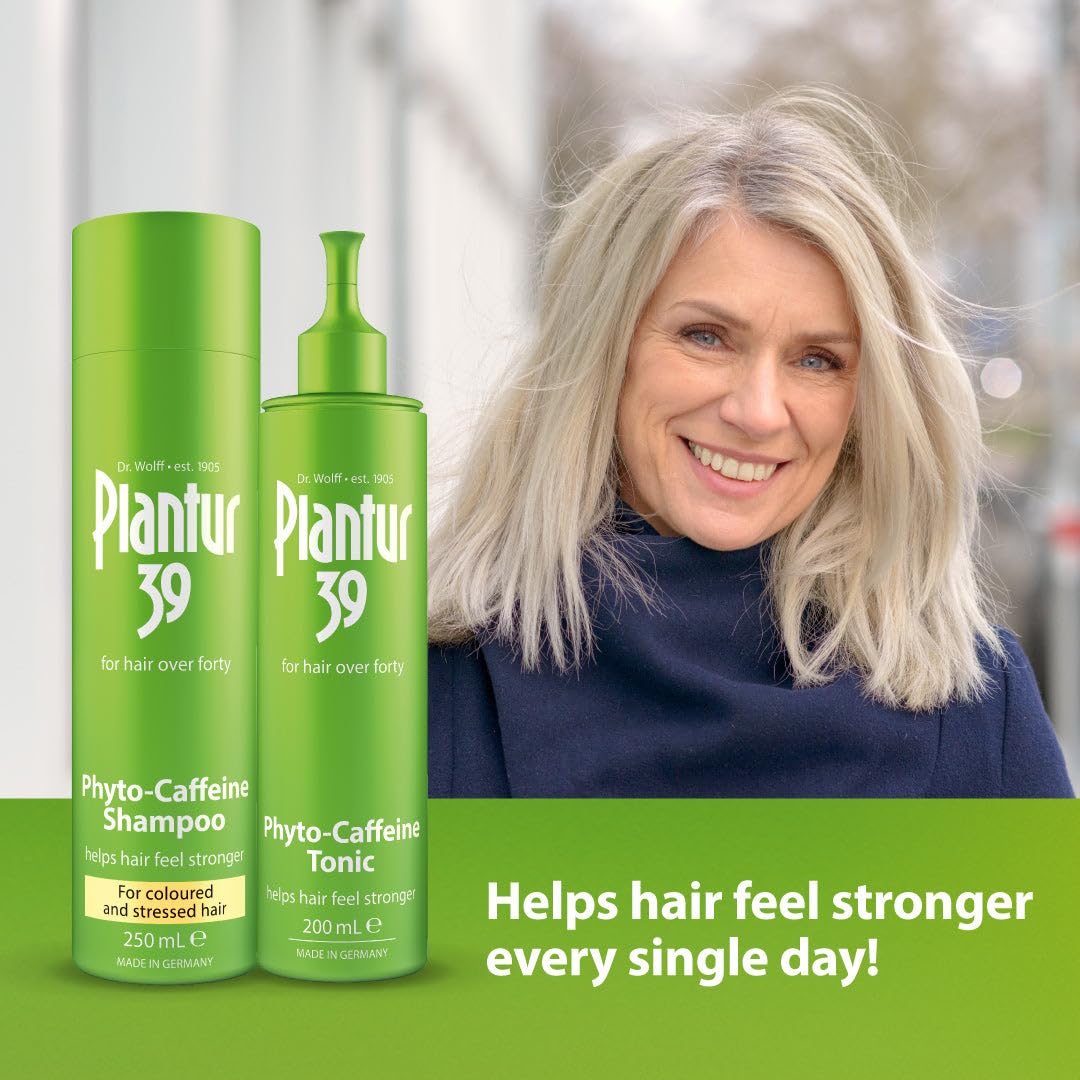 Plantur 39 Phyto Caffeine Shampoo after wash hair showing soft, manageable strands
