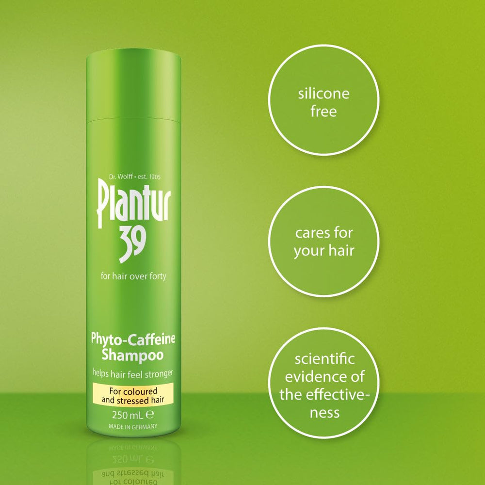Plantur 39 Phyto Caffeine Shampoo side packaging highlighting product information