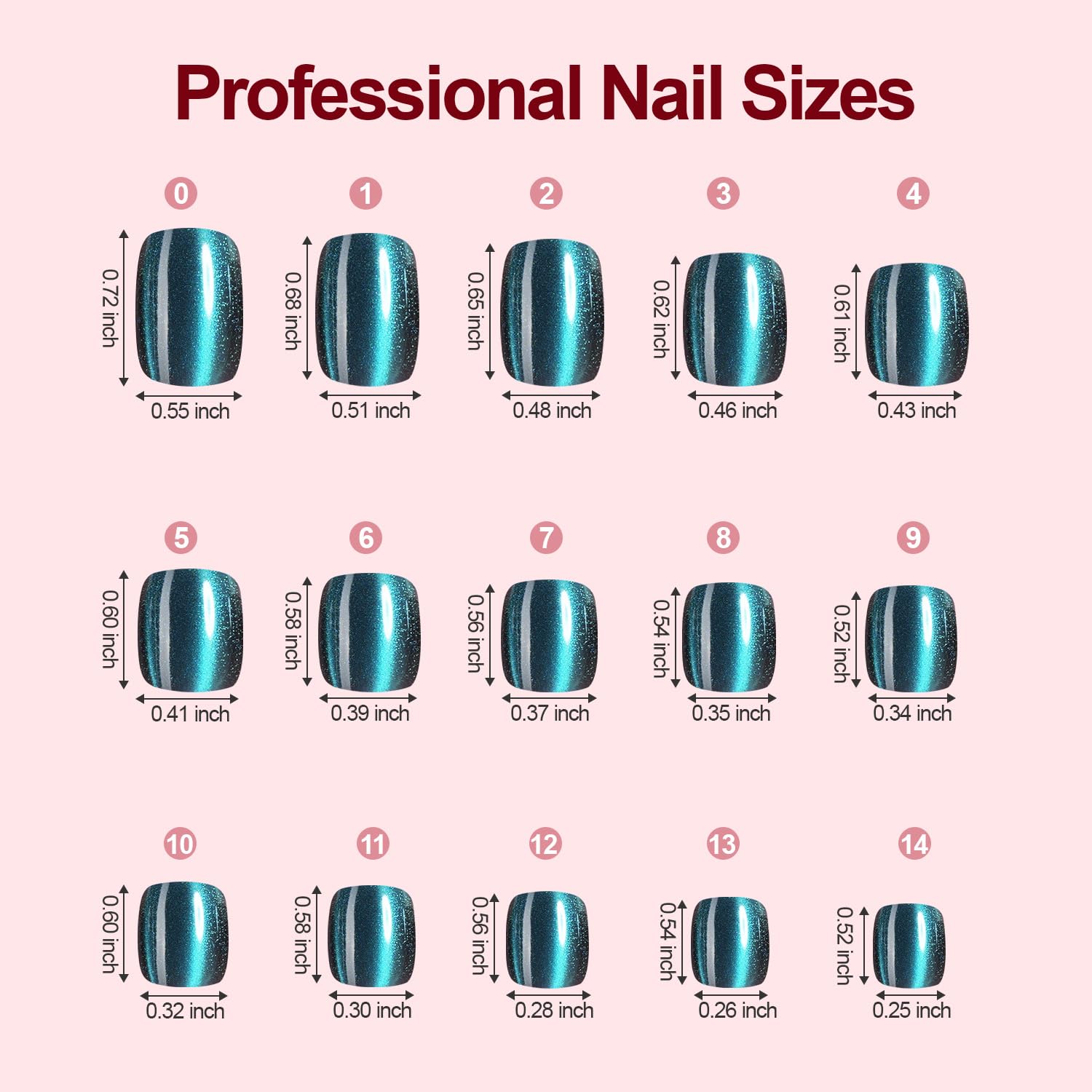 Plauva 15-size set fits most natural nails from cuticle to tip