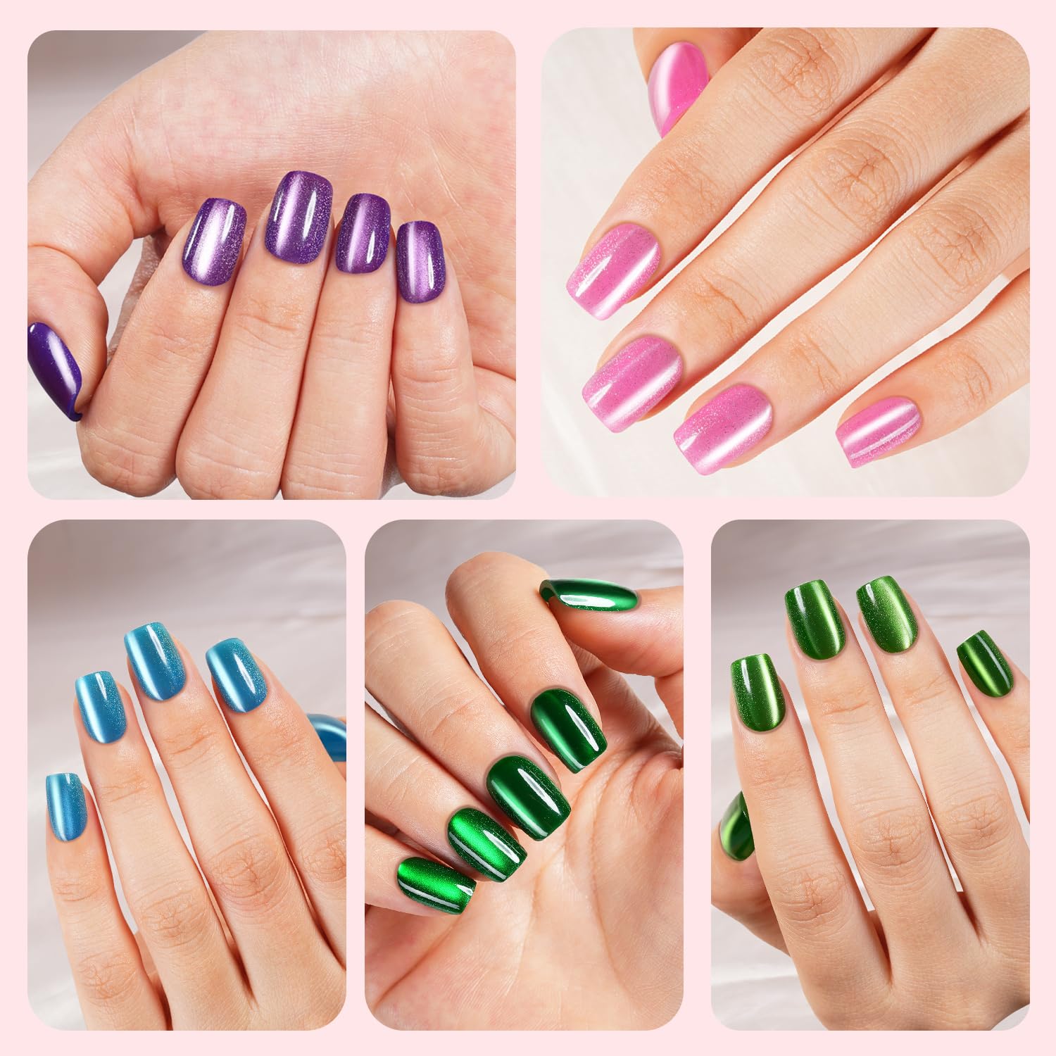 3D light-chasing cat eye effect on Plauva nails