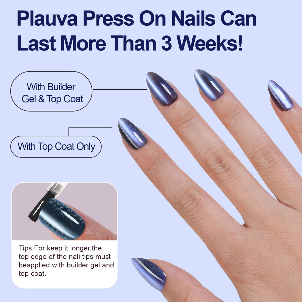 Plauva press-on fit from cuticle to edge for seamless wear