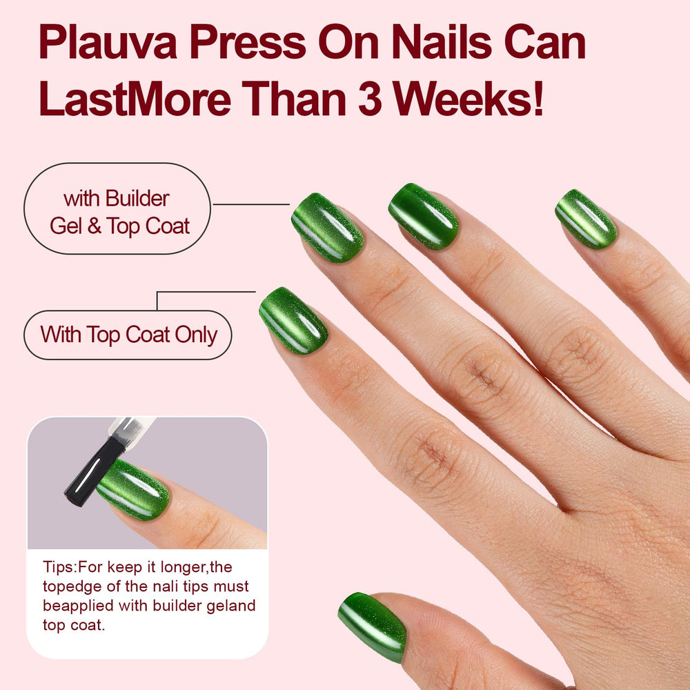 Plauva nails designed to fit natural nail shape for secure wear