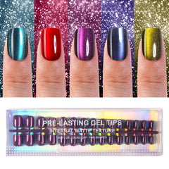 Plauva cat-eye press-on nails with 150 pieces and 15 sizes for a secure fit
