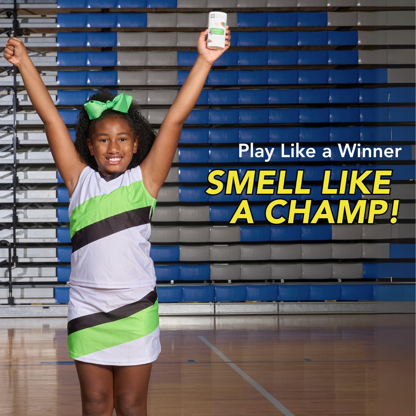 Play Pits HAPPY all-natural formula for daily protection.