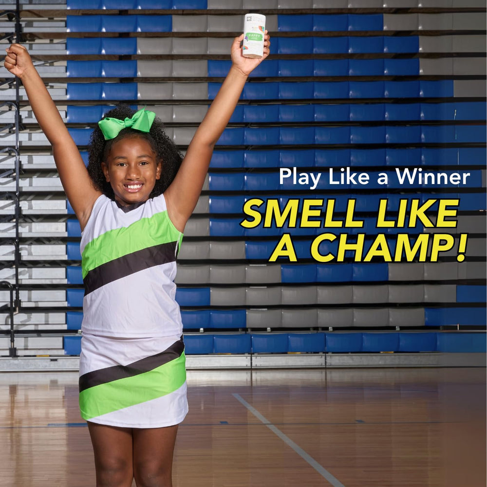 Play Pits HAPPY all-natural formula for daily protection.
