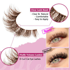 Pleell faux mink lashes 6D DD curl for open-eyed brightness.