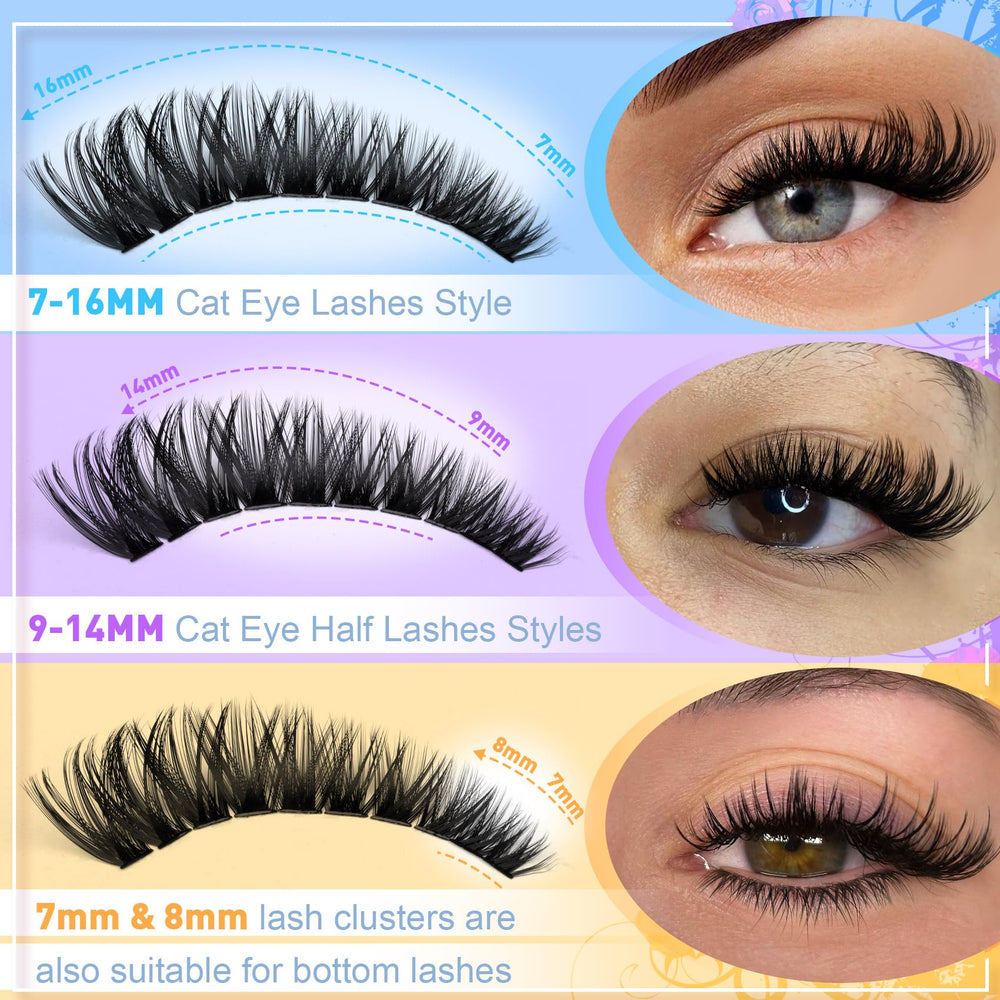 Pleell Lash Clusters Thin Soft Band blends naturally for comfortable wear.