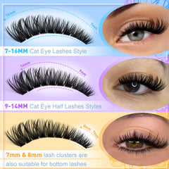Pleell Lash Clusters Thin Soft Band blends naturally for comfortable wear.