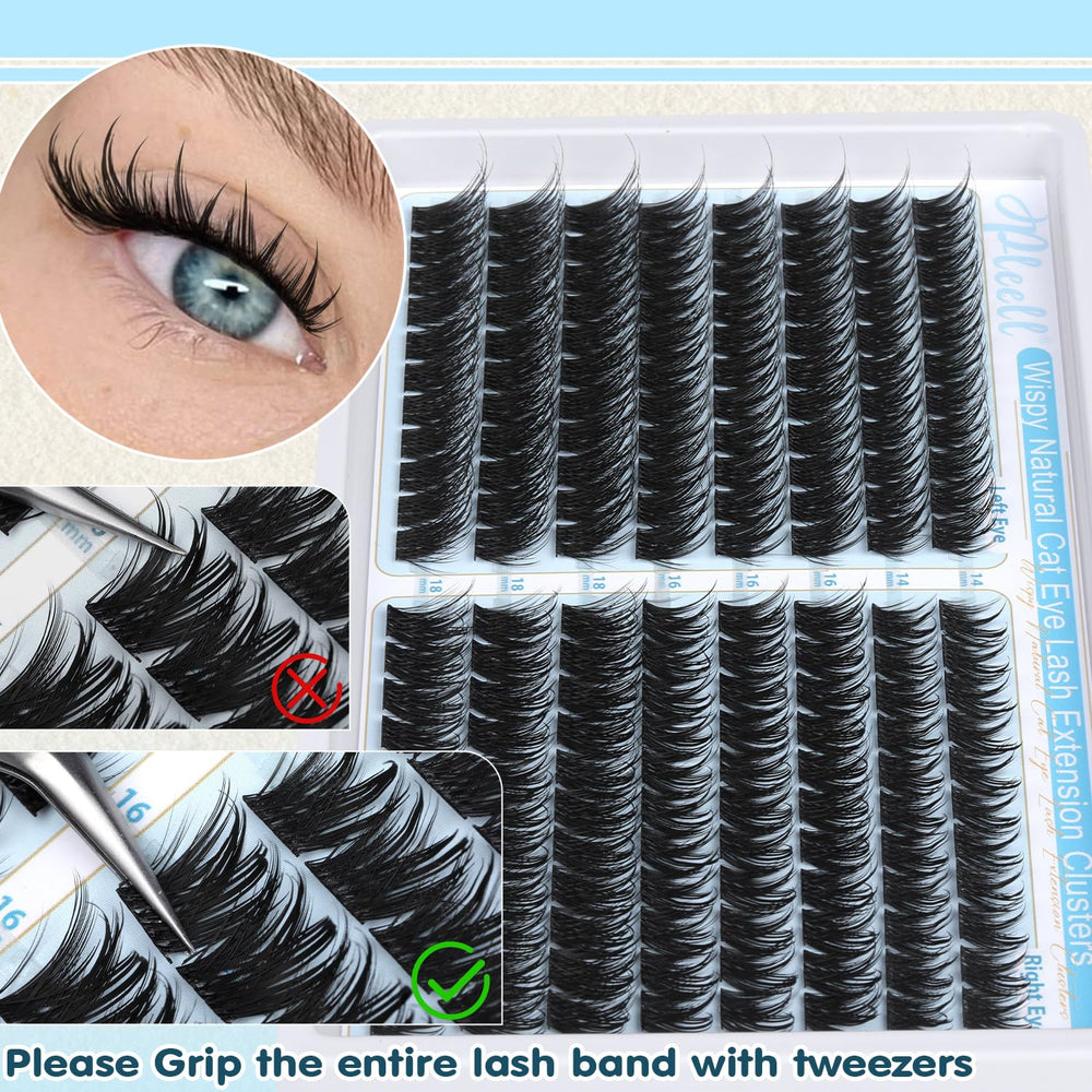 Pleell manga lash clusters reusable design supports multiple wears.
