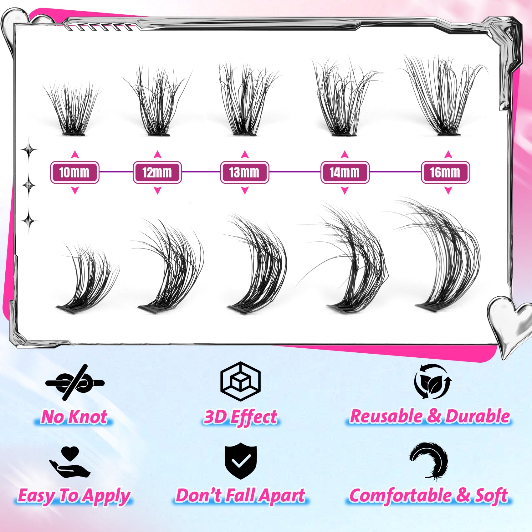 Pleell professional fiber lashes offer lightweight comfort and easy wear.