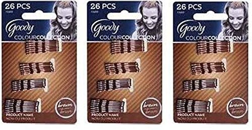 PLESIU Goody Colour Collection Mini Bobby Pins Metallic Brunette for secure, discreet hair styling.
