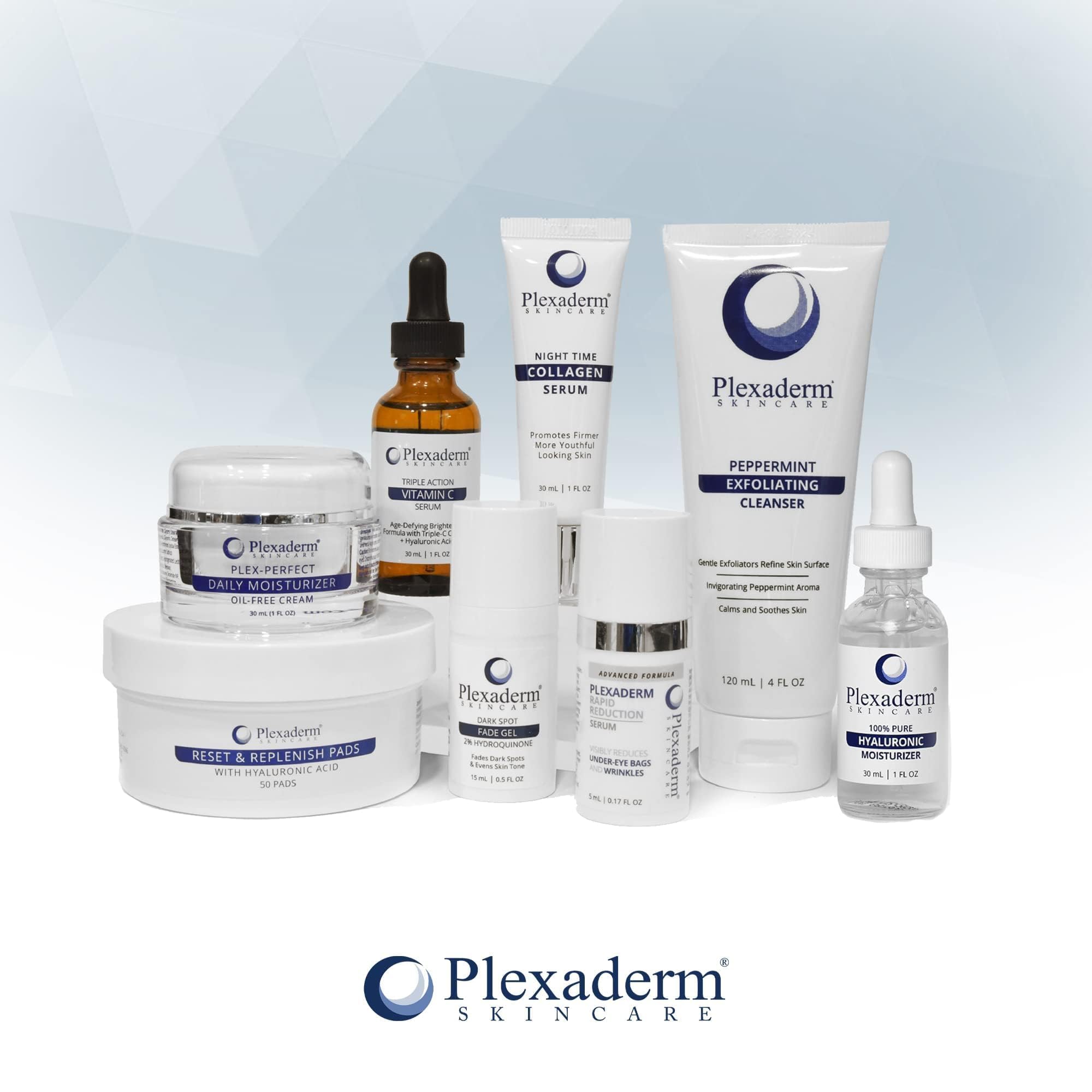 Plexaderm Night Time Collagen Serum glow-ready night routine image.