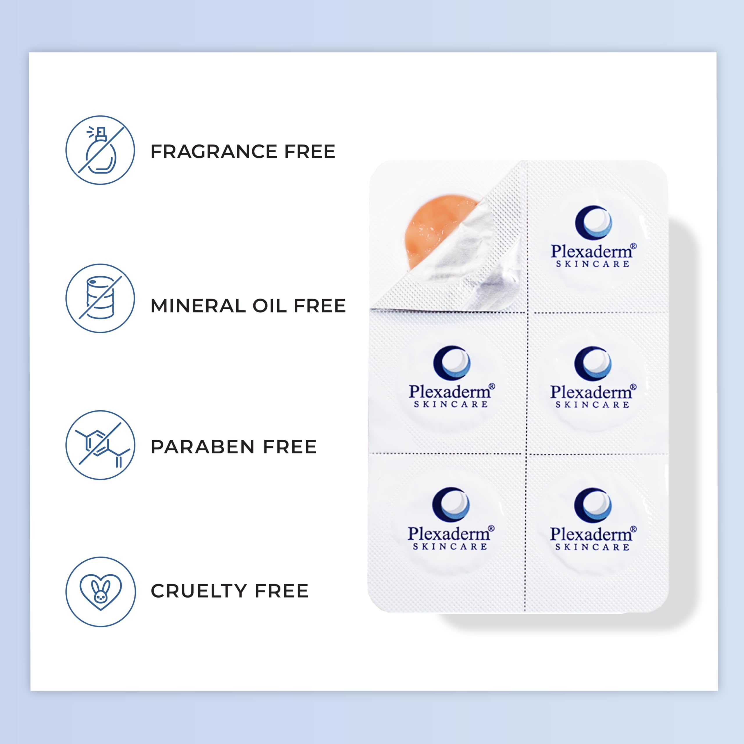 Before-and-after shot featuring Plexaderm Rapid Reduction Eye Serum.