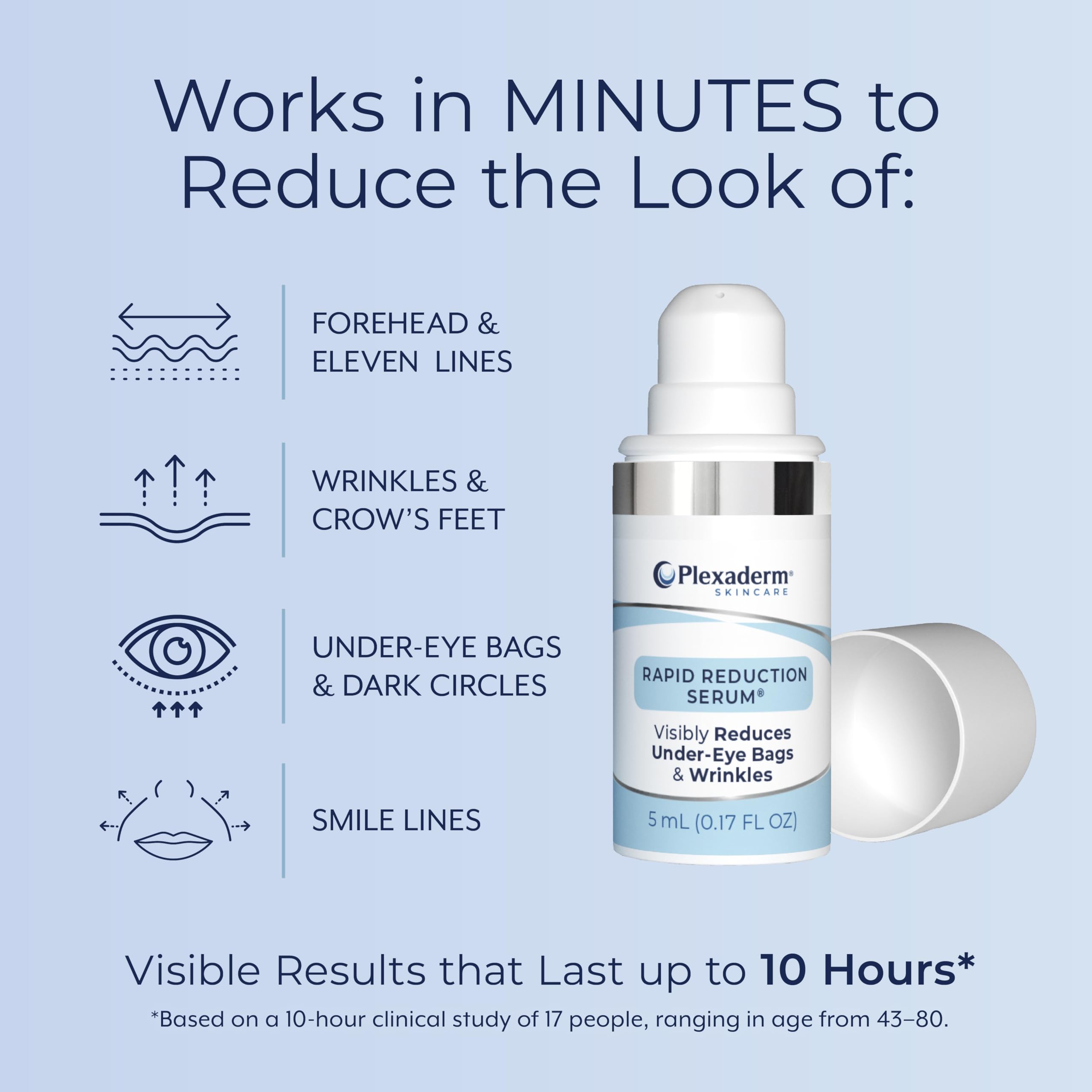Applying Plexaderm to clean, dry under-eye area for an at-home lift.
