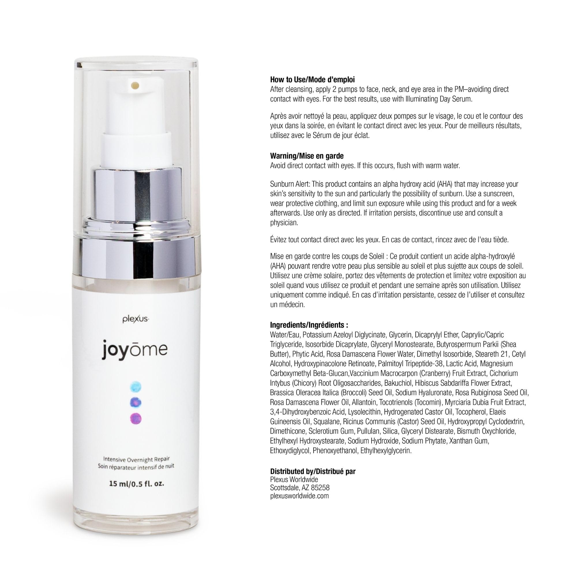 Plexus Joyome after-use close-up showing radiant, refreshed skin