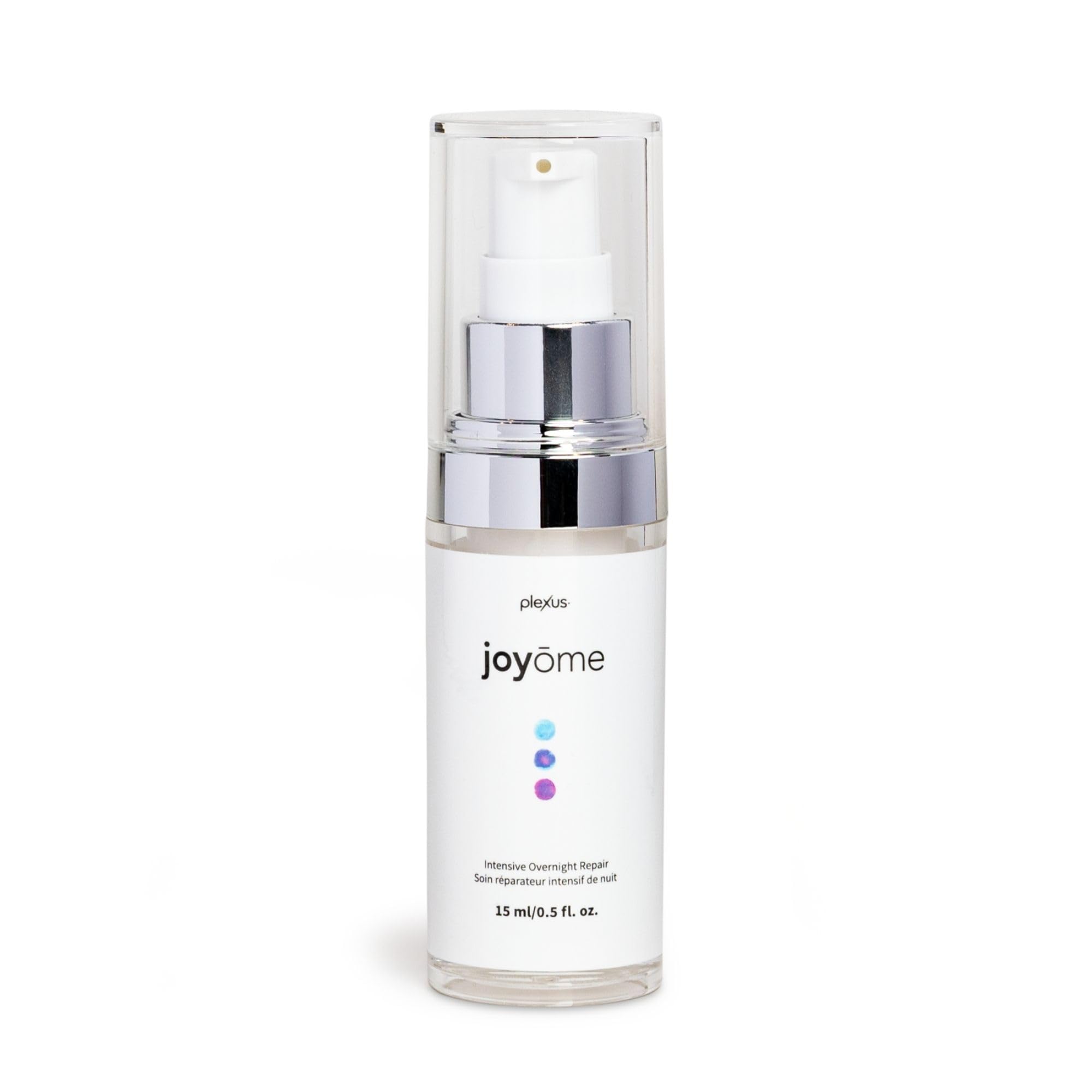Plexus Joyome Intensive Overnight Repair jar close-up for overnight hydration and wrinkle reduction