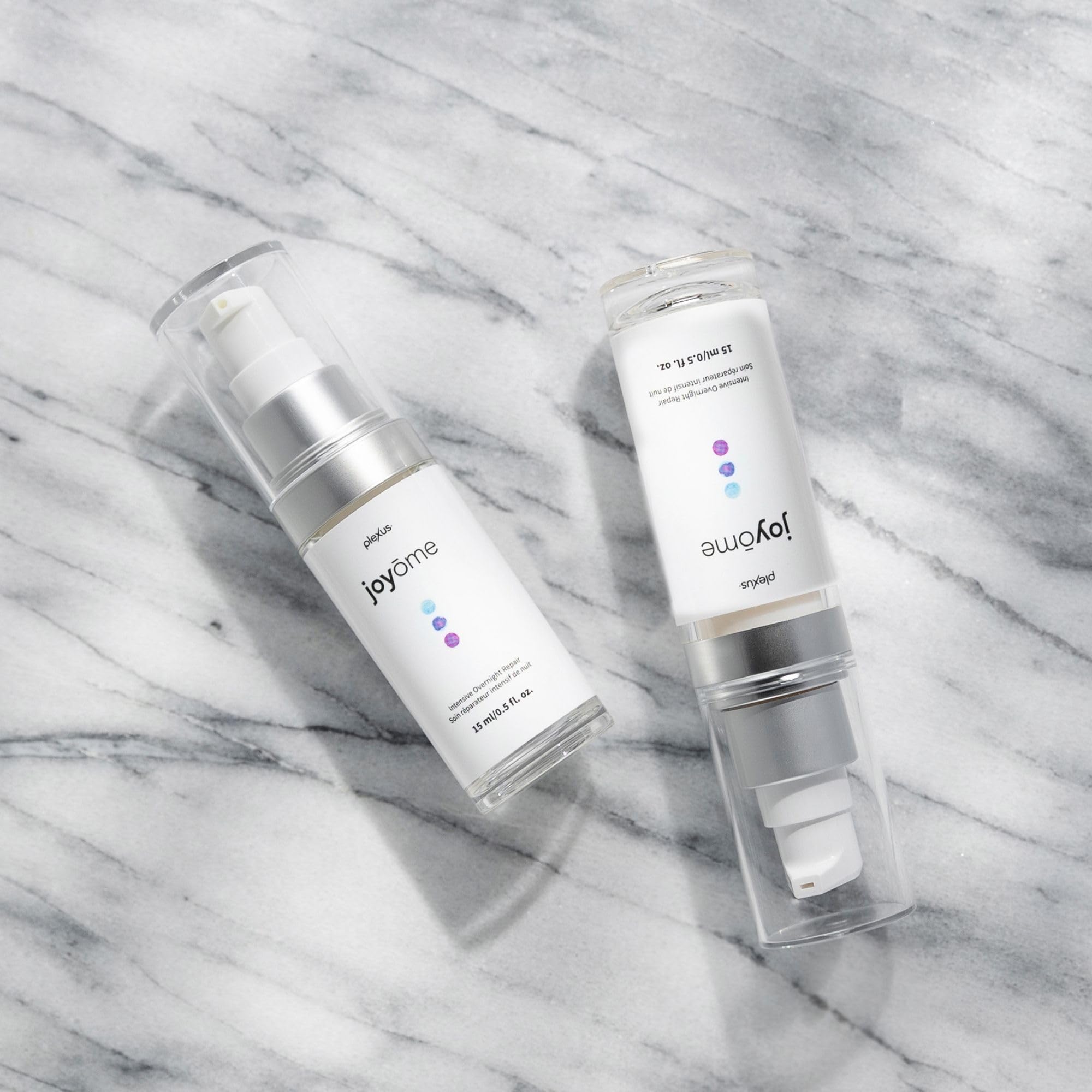 Plexus Joyome packaging displays premium overnight repair formula
