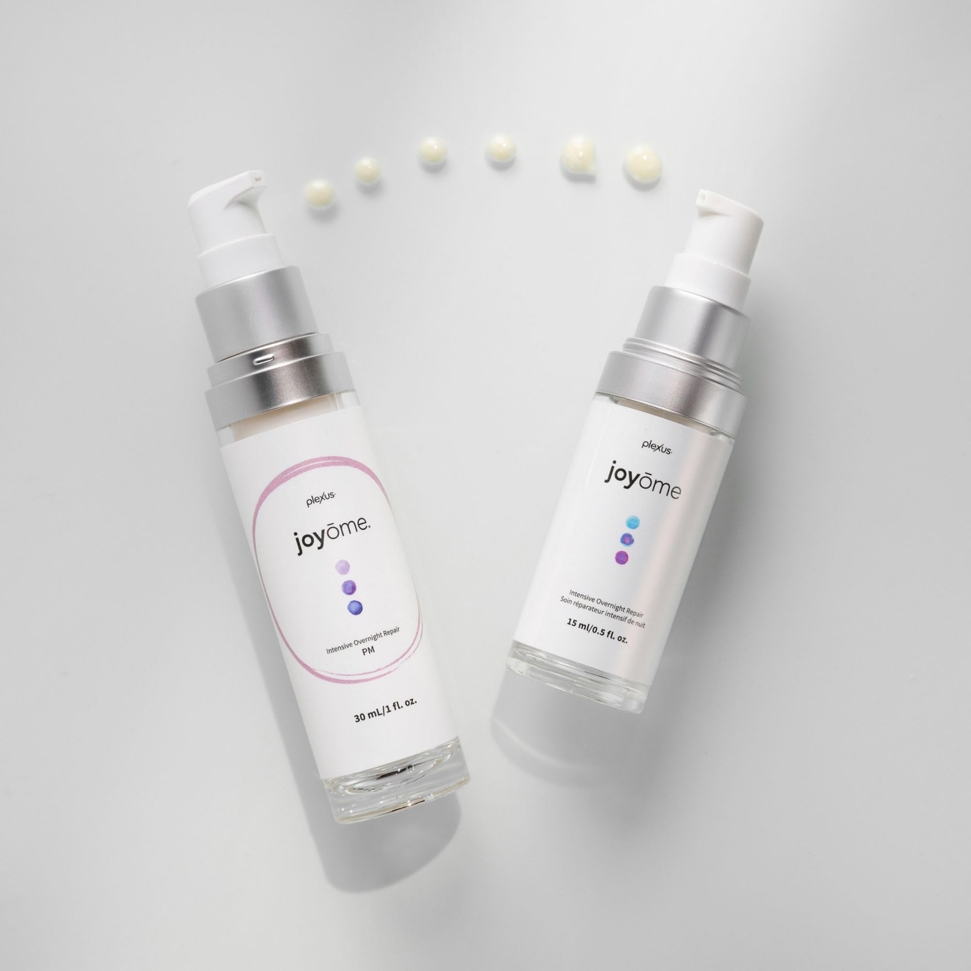 Plexus Joyome texture swirl on skin demonstrates creamy, smooth application for firming