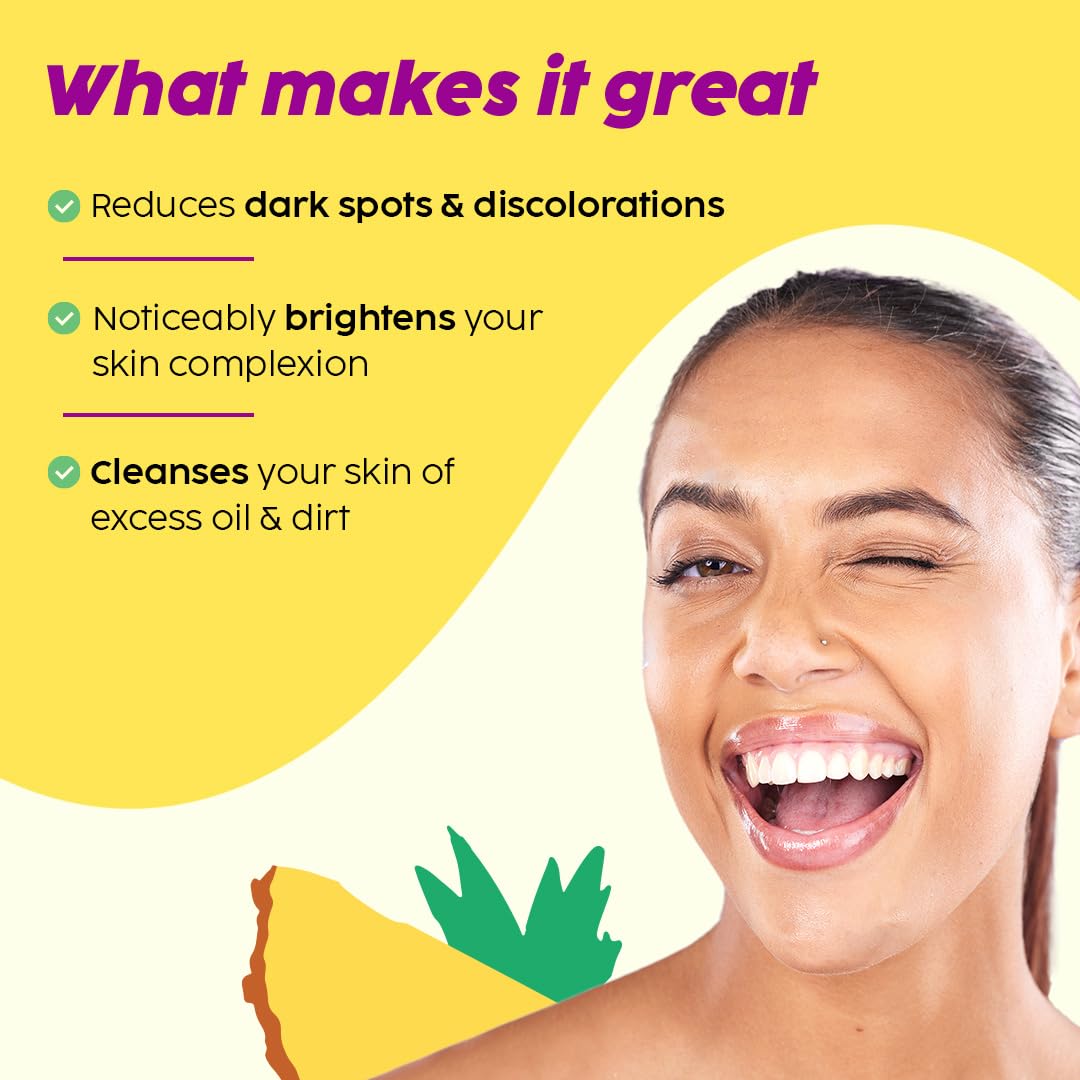PLIX Pineapple Juicy Facewash niacinamide highlight for skin conditioning.