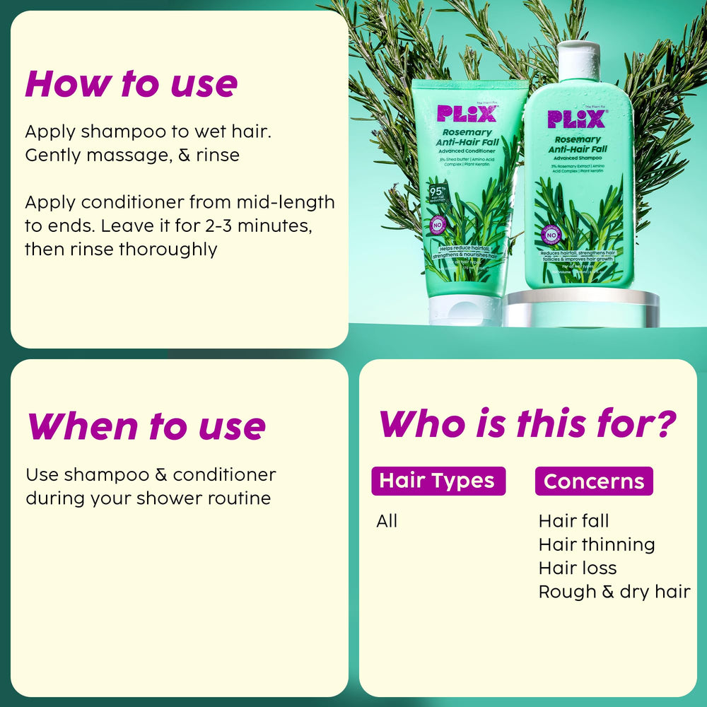 PLIX Rosemary shampoo lather illustrates gentle cleansing and hair-friendly formula.