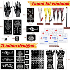 PllusJoys large hand and half-arm stencil design option 1