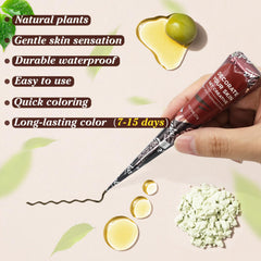 PllusJoys tattoo paste close-up shows natural brown shade developing